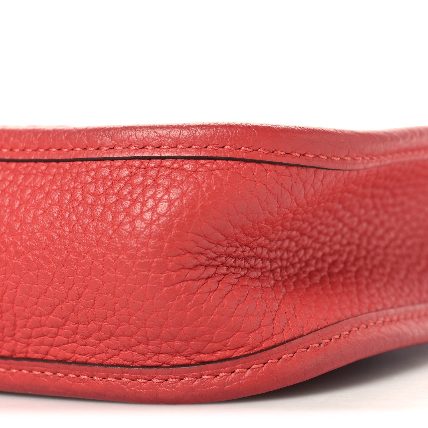 HERMES MINI EVELYNE TPM BRIQUE ROUGE PIVOINE TAURILLON CLEMENCE SILVER HARDWARE