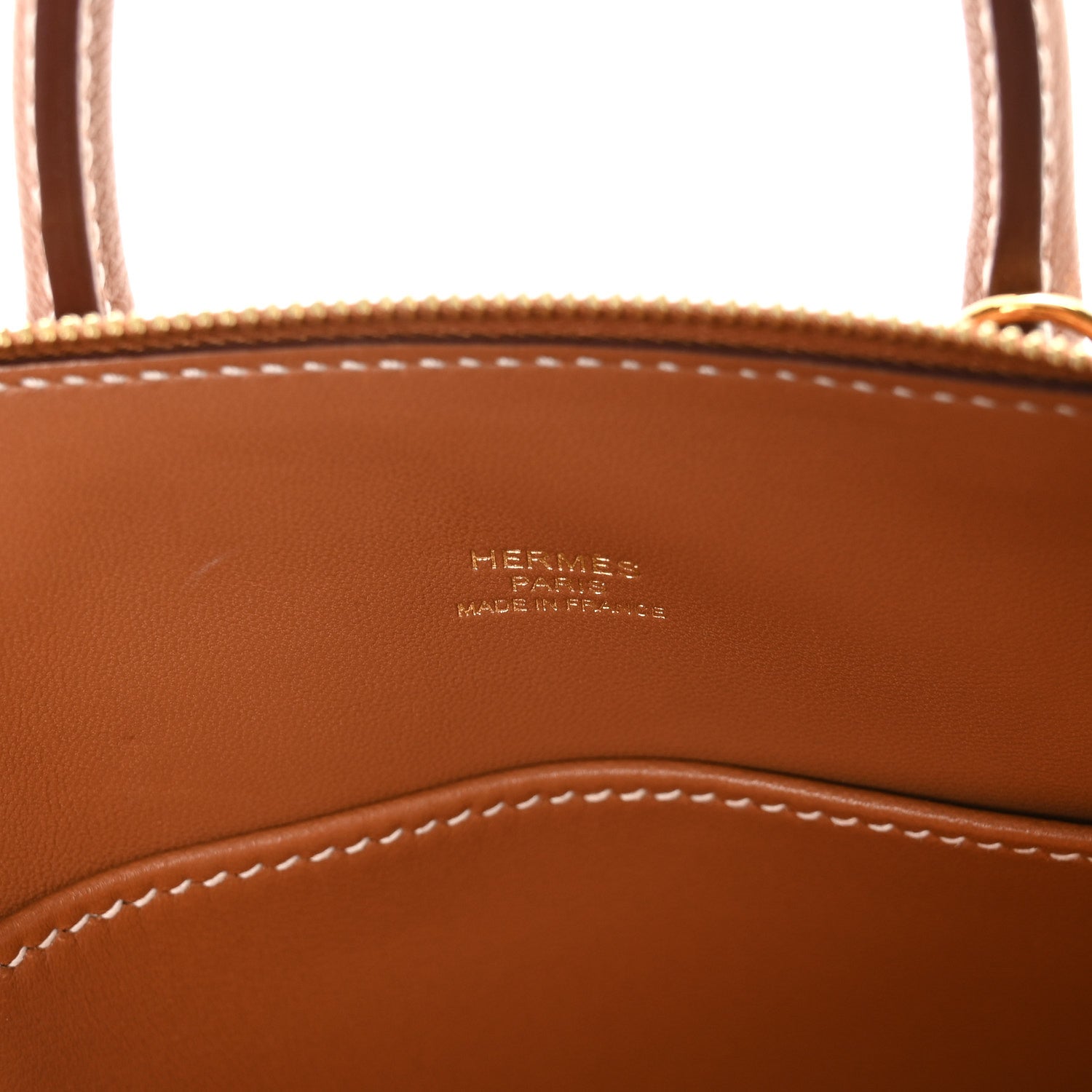 HERMES MINI BOLIDE 1923 Gold Evercolor Silver Hardware