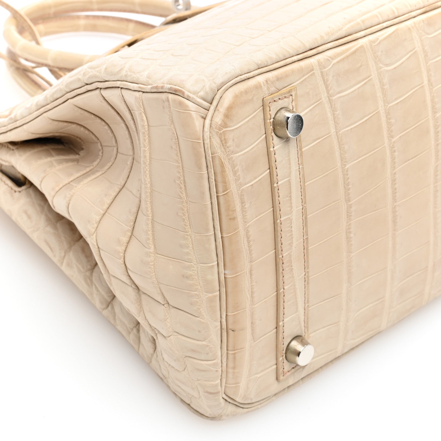 Hermès Birkin 30 Parchemin Matte Niloticus Crocodile Silver Hardware HERMES BIRKIN 30 PARCHEMIN SILVER HARDWARE