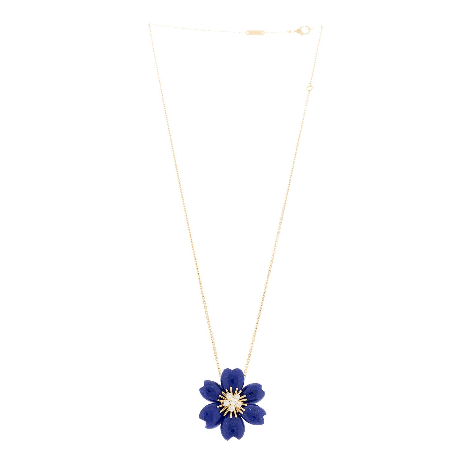 ヴァンクリーフ&アーペル スモール ペンダントネックレス マルチカラー 18K イエローゴールド VAN CLEEF & ARPELS SMALL PENDANT NECKLACE MULTICOLOR 18K YELLOW GOLD