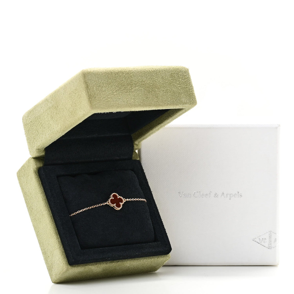 ヴァンクリーフ&アーペル スウィートアルハンブラ ブレスレット カーネリアン 18K ローズゴールド VAN CLEEF & ARPELS SWEET ALHAMBRA BRACELET CARNELIAN 18K ROSE GOLD