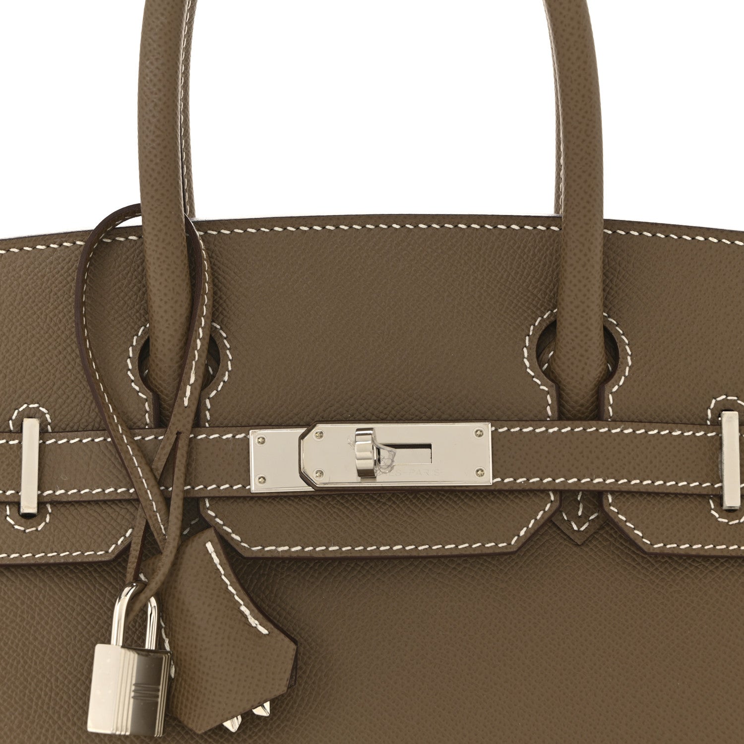 HERMES BIRKIN 30 ETOUPE EPSOM SILVER HARDWARE