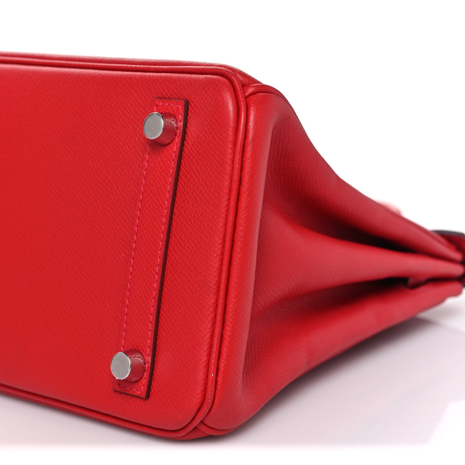 HERMES BIRKIN 25 ROUGE CASAQUE EPSOM SILVER HARDWARE