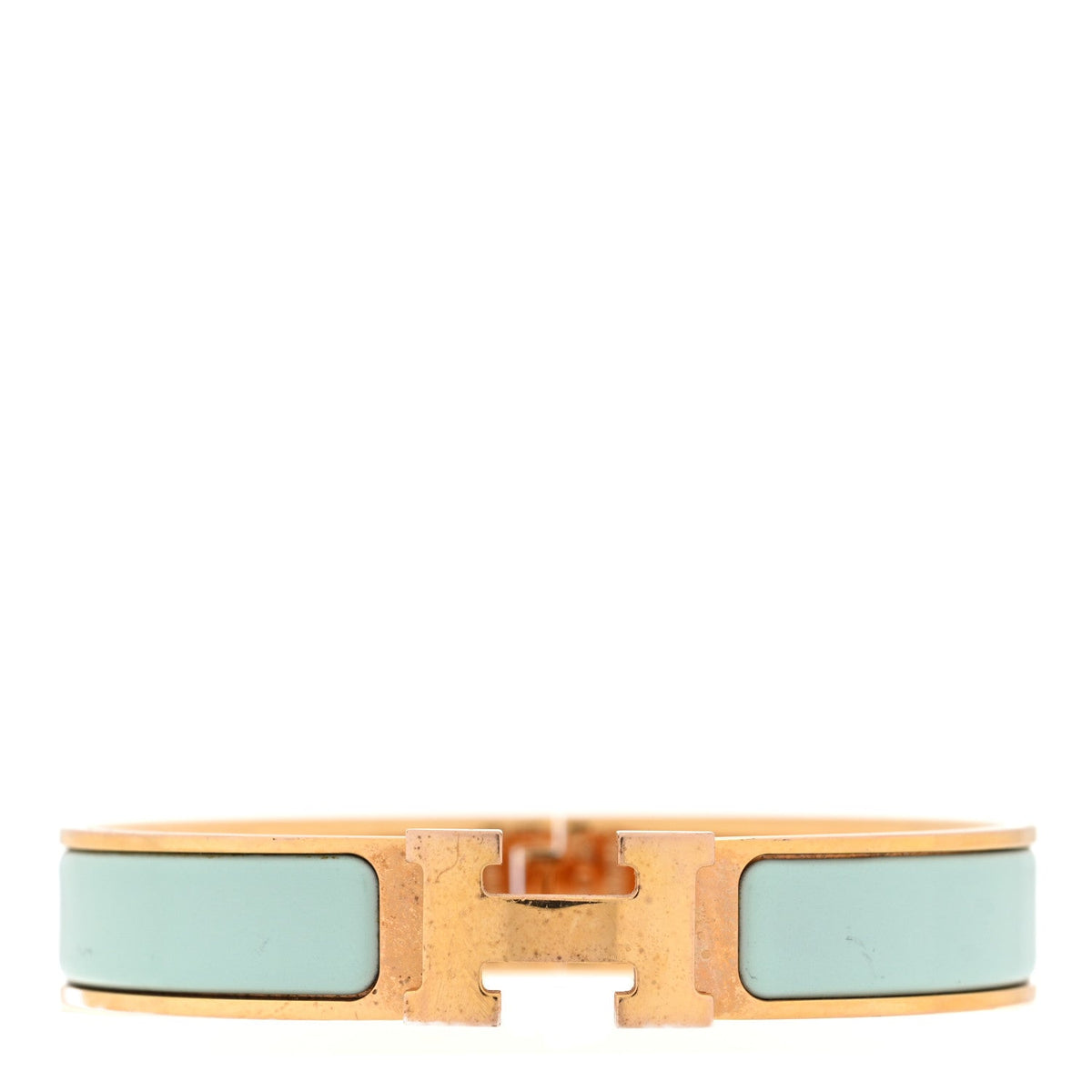 エルメス クリッククラック H ブレスレット エナメル ナロー GM Bleu Polaire HERMES CLIC CLAC H BRACELET ENAMEL NARROW GM BLEU POLAIRE