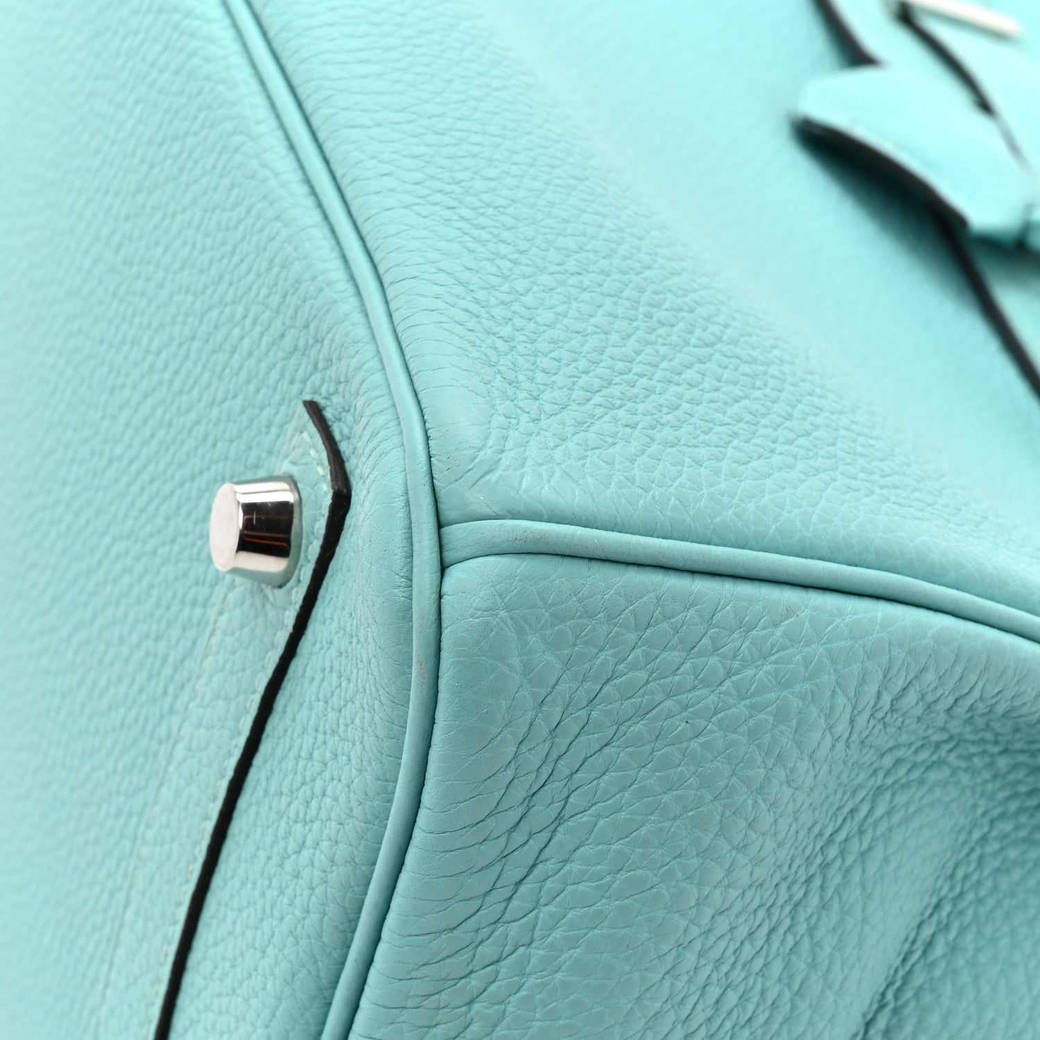 HERMES BIRKIN 30 BLEU ATOLL TOGO SILVER HARDWARE