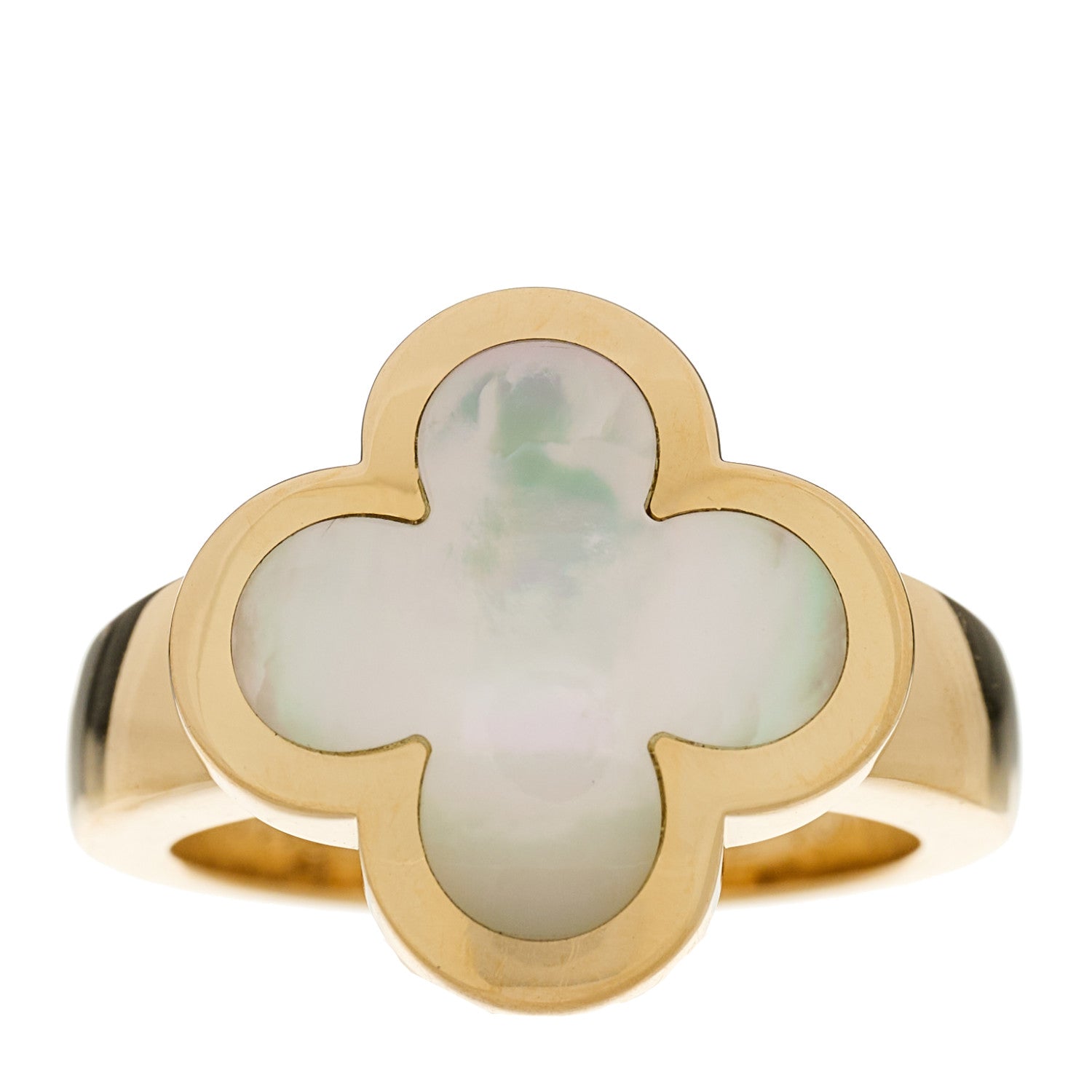 ヴァンクリーフ&アーペル ピュアアルハンブラ リング マザーオブパール 18K イエローゴールド VAN CLEEF & ARPELS PURE ALHAMBRA RING MOTHER OF PEARL 18K YELLOW GOLD