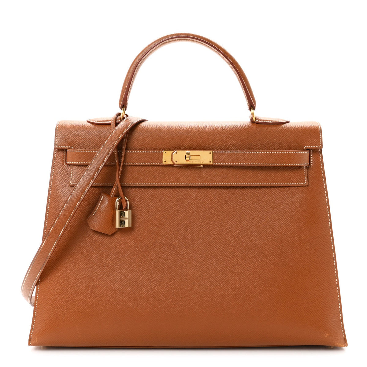 Hermes Kelly 35 Sellier Gold Courchevel Gold Hardware