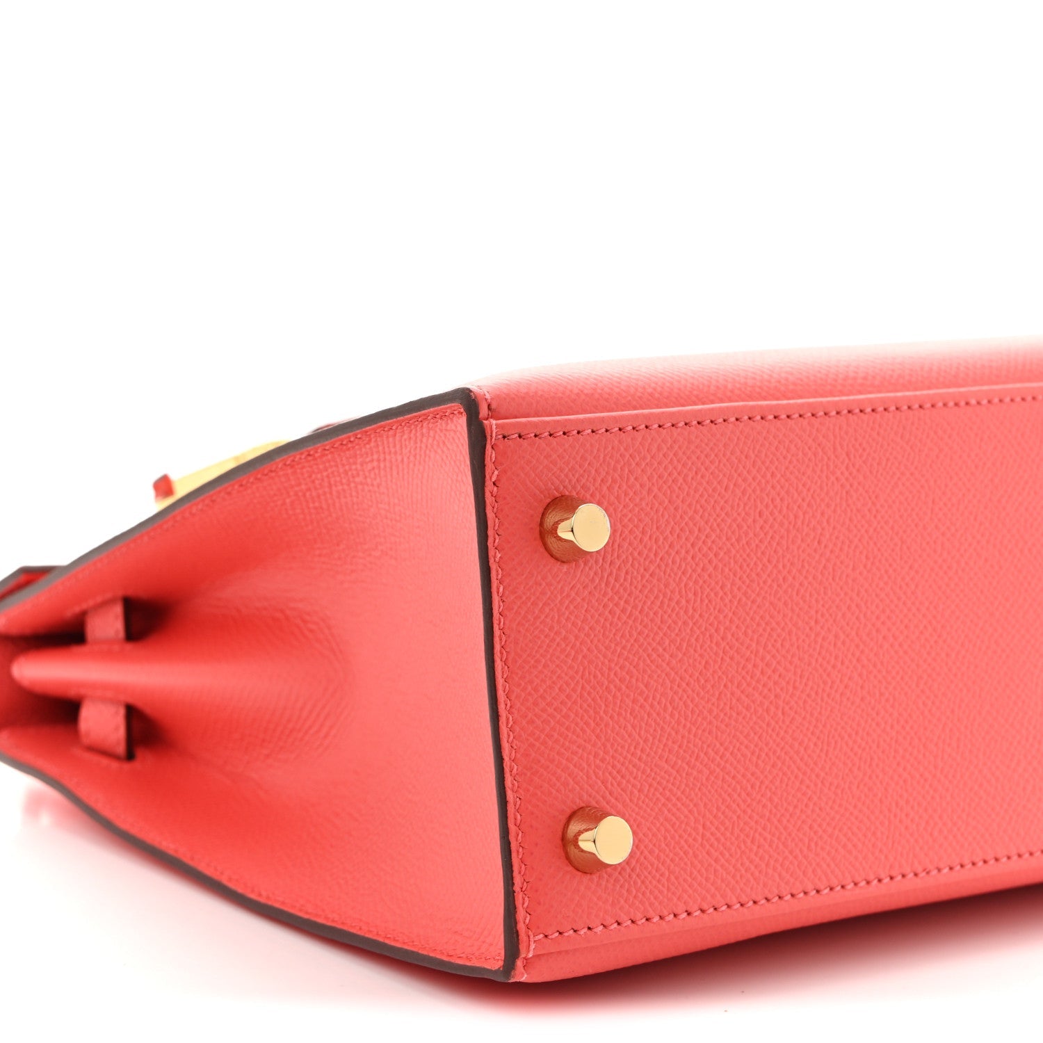 HERMES KELLY 25 SELLIER ROSE JAIPUR EPSOM GOLD HARDWARE