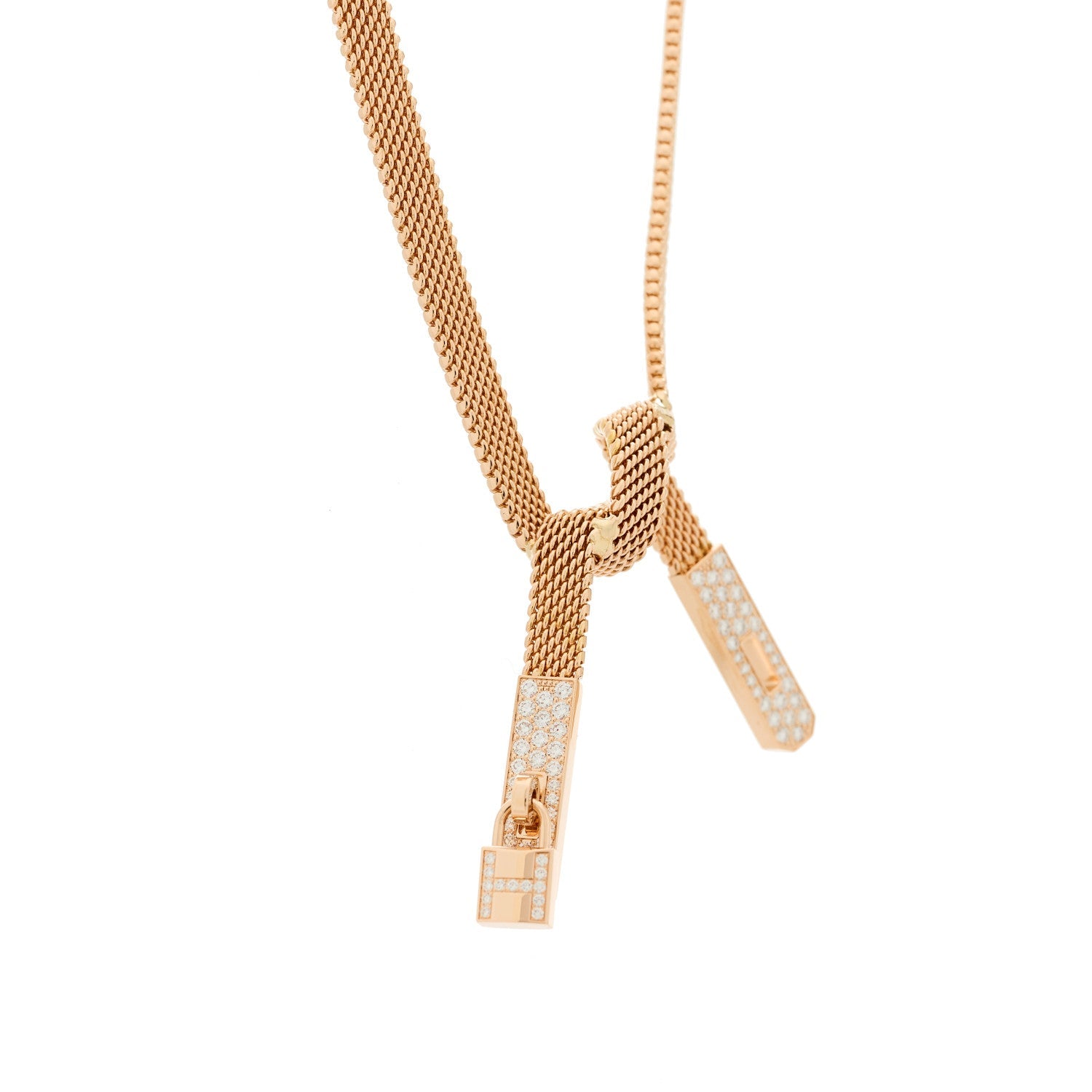 エルメス ケリー ガヴロッシュ ネックレス 18Kローズゴールド HERMES 18K ROSE GOLD DIAMOND KELLY GAVROCHE NECKLACE