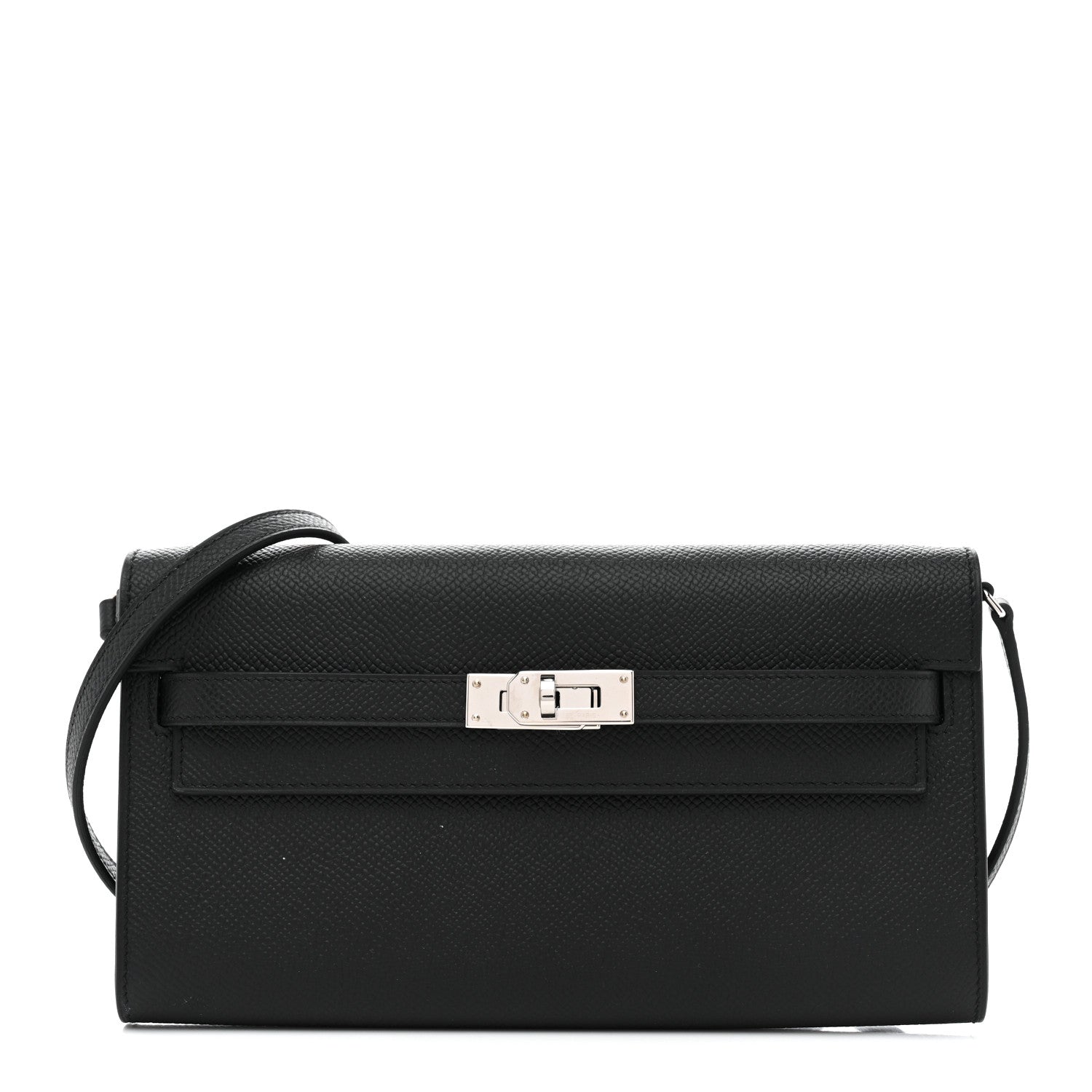 エルメス ケリートゥーゴー 長財布 Black エプソン シルバー金具 HERMES KELLY TO GO WALLET BLACK EPSOM SILVER HARDWARE