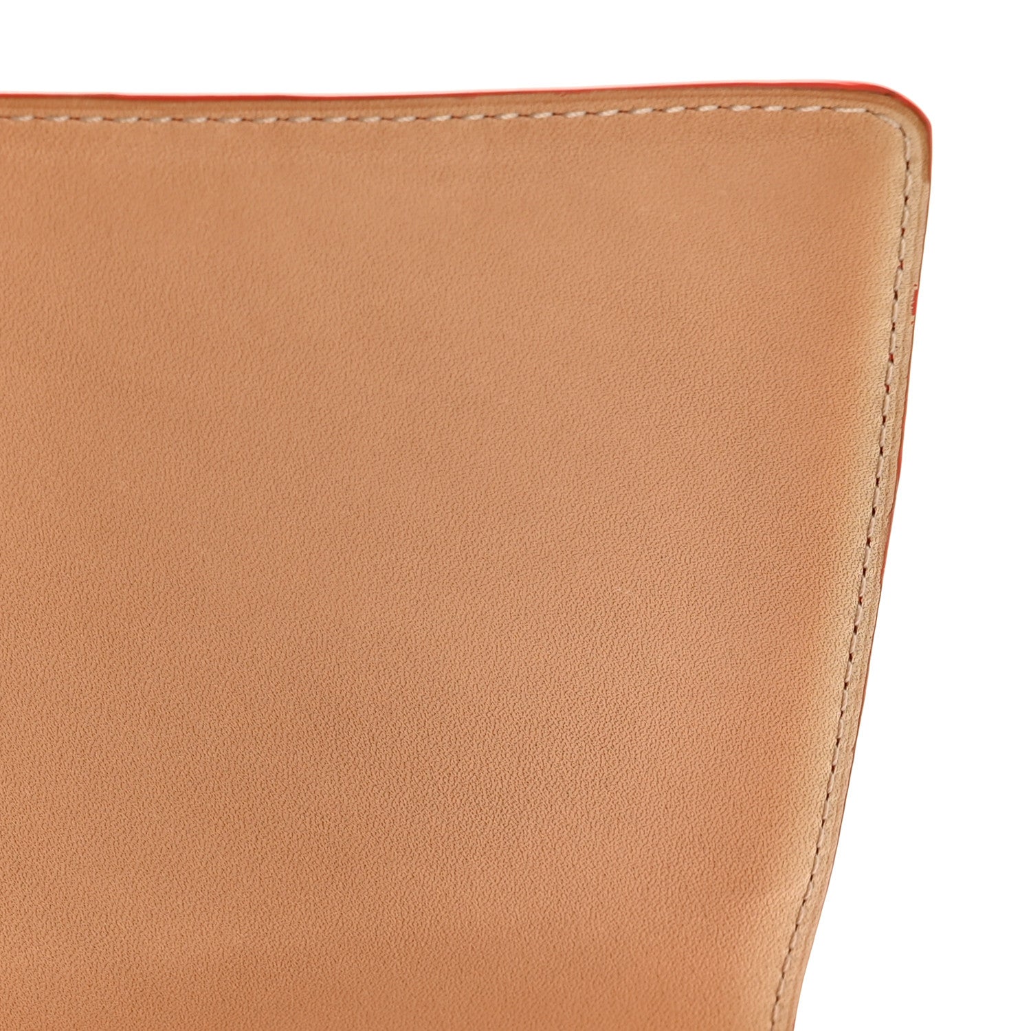 DELVAUX A5 POUCH RED TAURILLON CRISPE