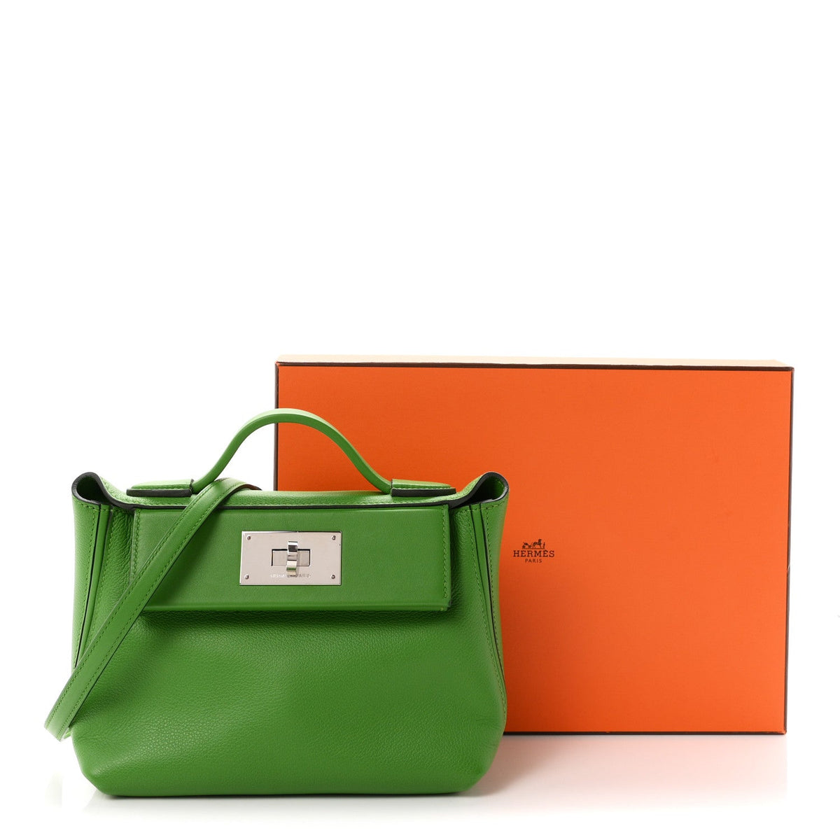 エルメス 24/24 ミニヴァンキャトル 21 Vert Yucca エバーカラー / スイフト シルバー金具 HERMES 24/24 21 VERT YUCCA EVERCOLOR / SWIFT SILVER HARDWARE