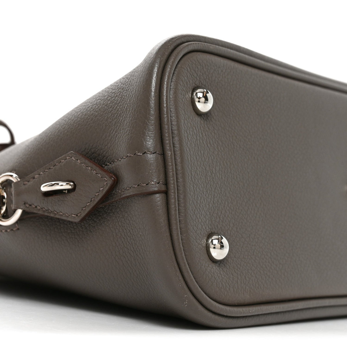 Hermès Bolide 1923 25 Etain Evercolor Silver Hardware