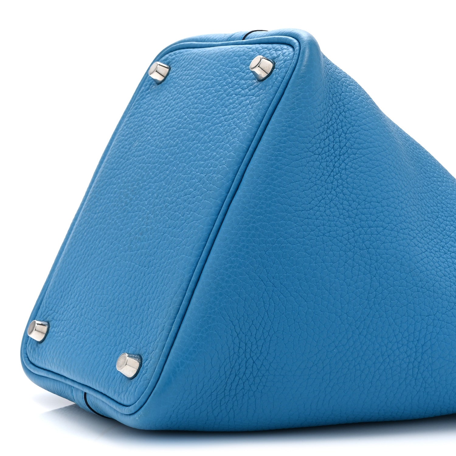 HERMES PICOTIN LOCK PM 18 BLEU FRIDA TAURILLON CLEMENCE SILVER HARDWARE