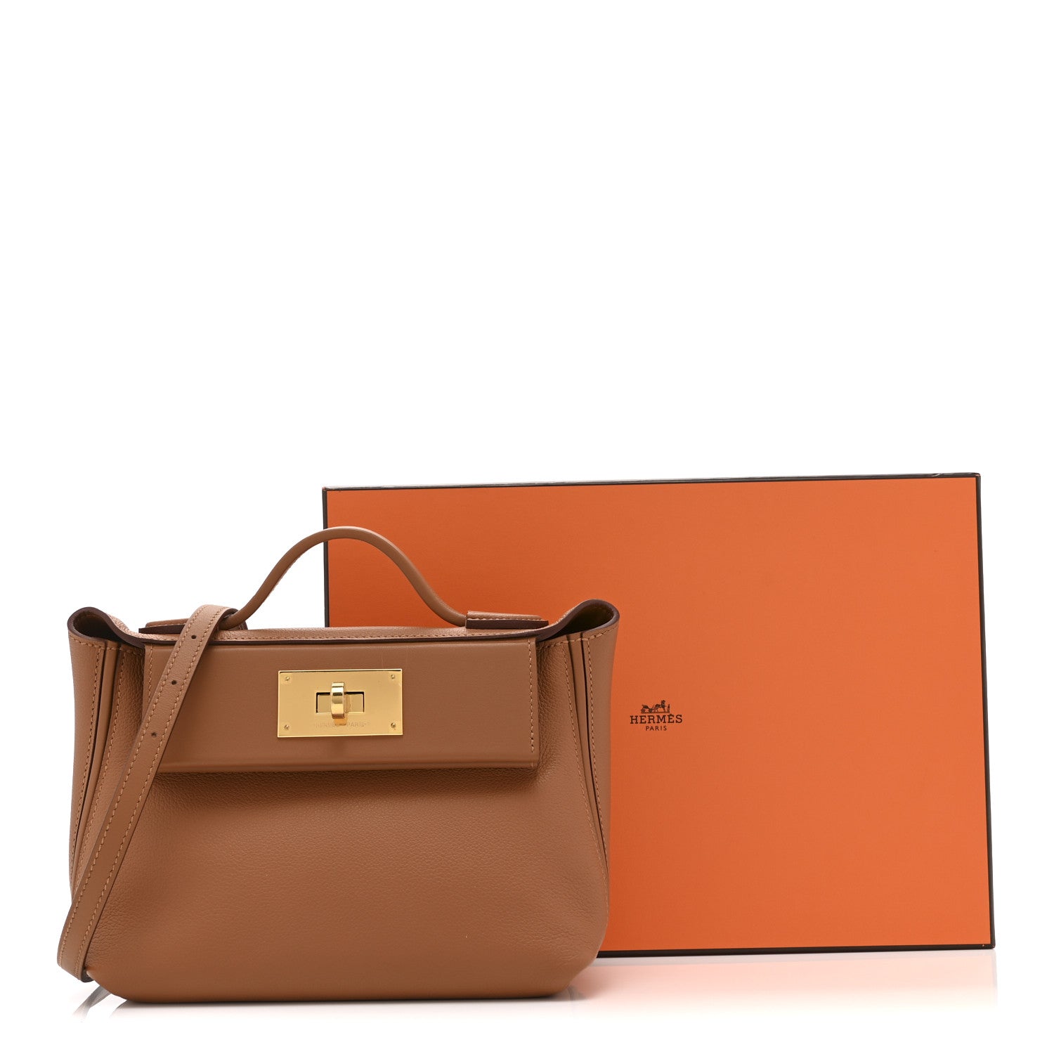 エルメス 24/24 ミニヴァンキャトル 21 Gold エバーカラー / スイフト シルバー金具 HERMES 24/24 21 GOLD EVERCOLOR / SWIFT SILVER HARDWARE