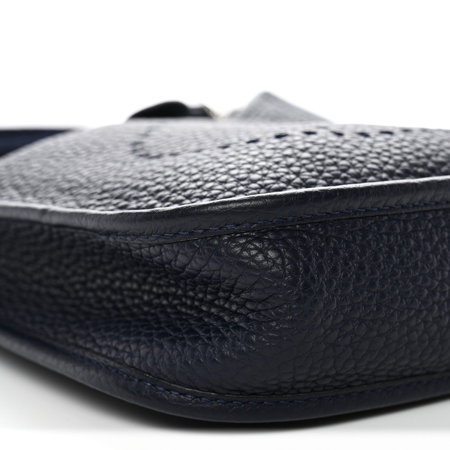 HERMES MINI EVELYNE TPM BLEU NUIT TAURILLON CLEMENCE SILVER HARDWARE
