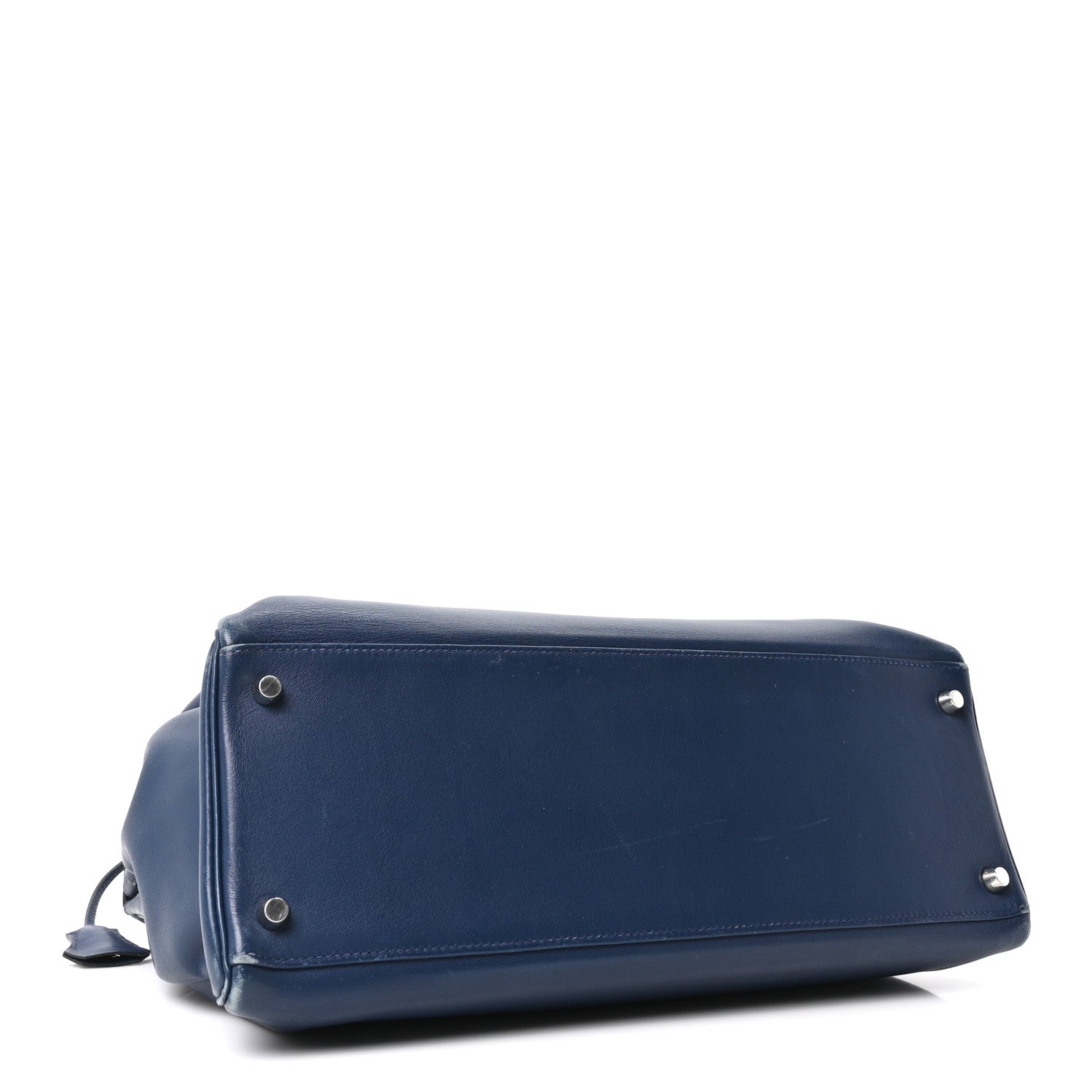 HERMES KELLY 35 BLEU DE PRUSSE SWIFT SILVER HARDWARE