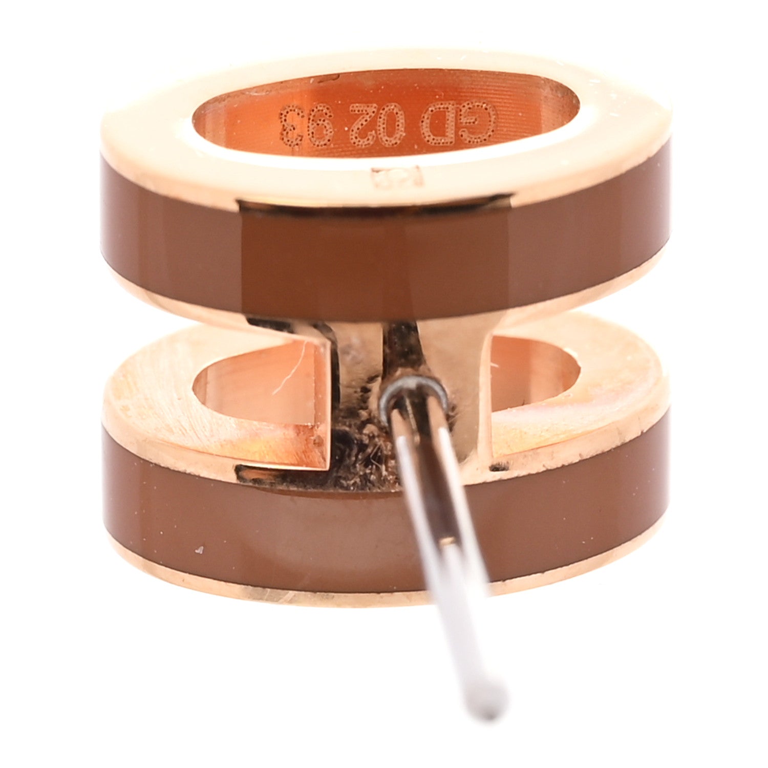 Hermès Rose Gold Lacquered Mini Pop H Earrings, Rose Dragee