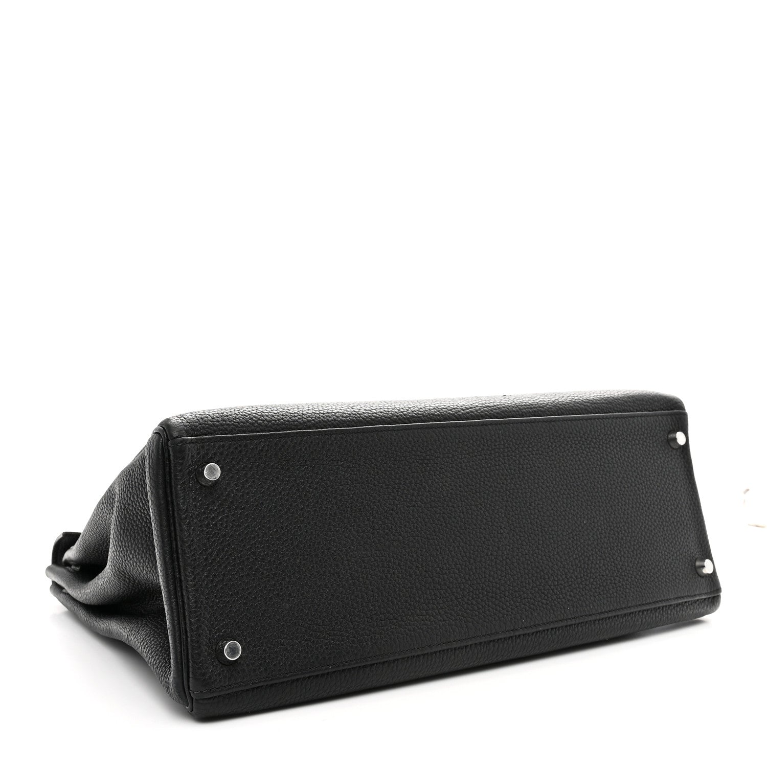 HERMES KELLY 35 REOURNE BLACK TOGO SILVER HARDWARE