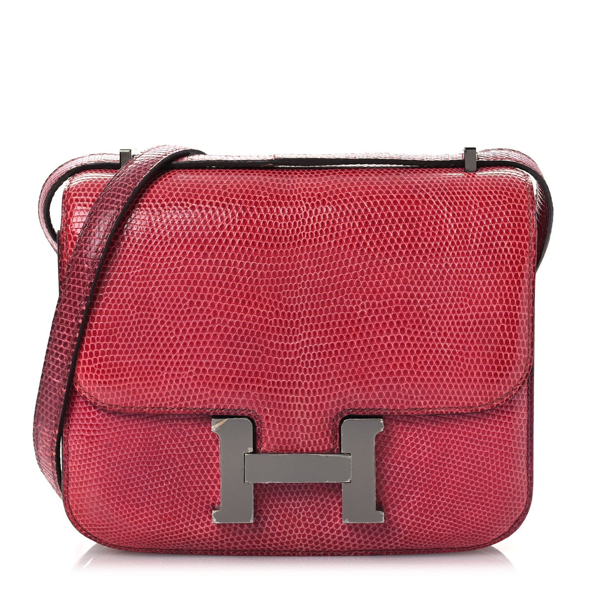 エルメス ミニコンスタンス 18 Fuchsia リザード シルバー金具 HERMES MINI CONSTANCE 18 FUCHSIA LIZARD SILVER HARDWARE