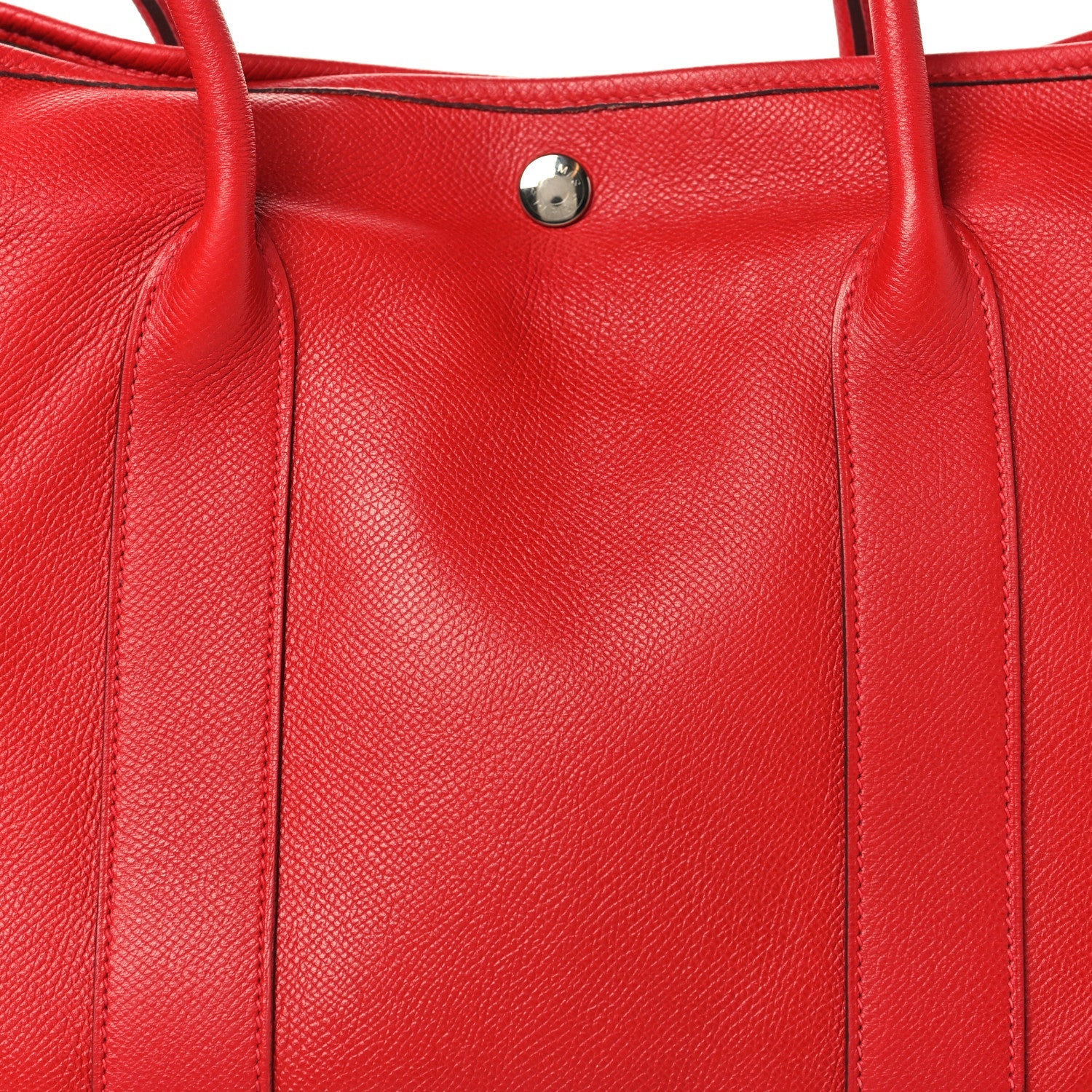 HERMES GARDEN PARTY 36 ROUGE CASAQUE EPSOM SILVER HARDWARE