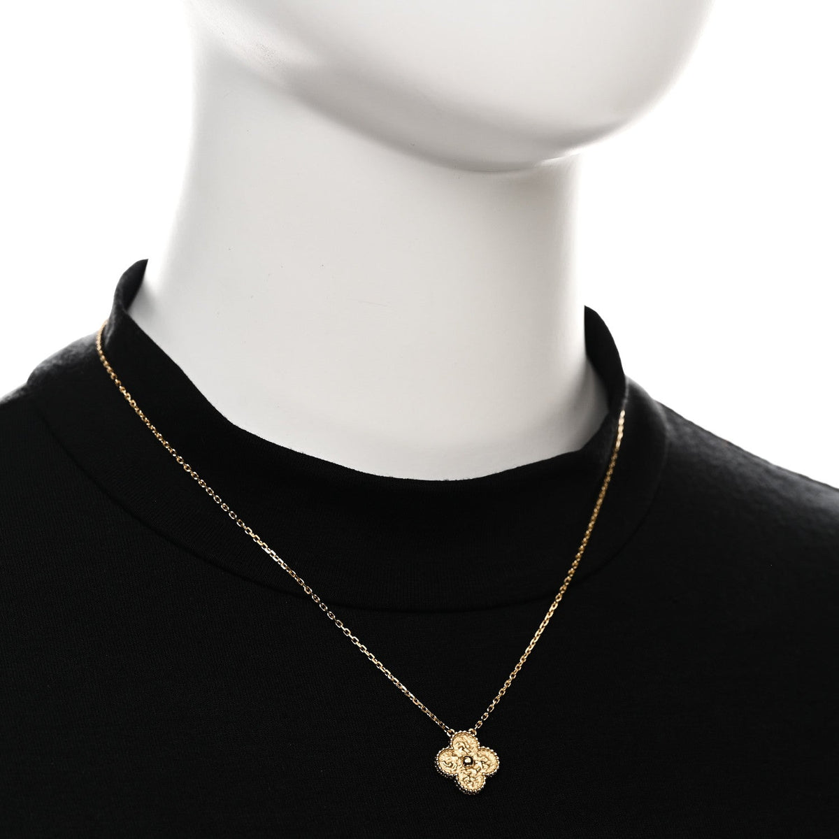 Van Cleef & Arpels Vintage Alhambra Pendant Necklace 18K Yellow Gold