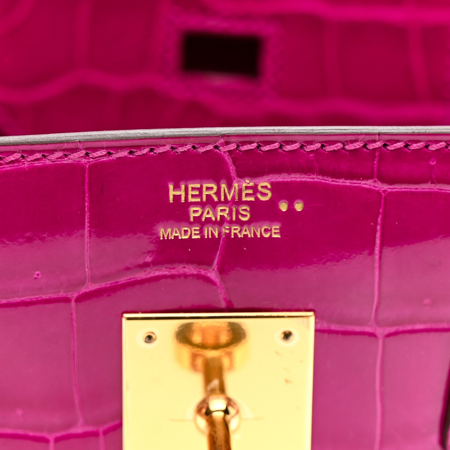 HERMES BIRKIN 30 ROSE SCHEHERAZADE SHINY NILOTICUS CROCODILE GOLD HARDWARE