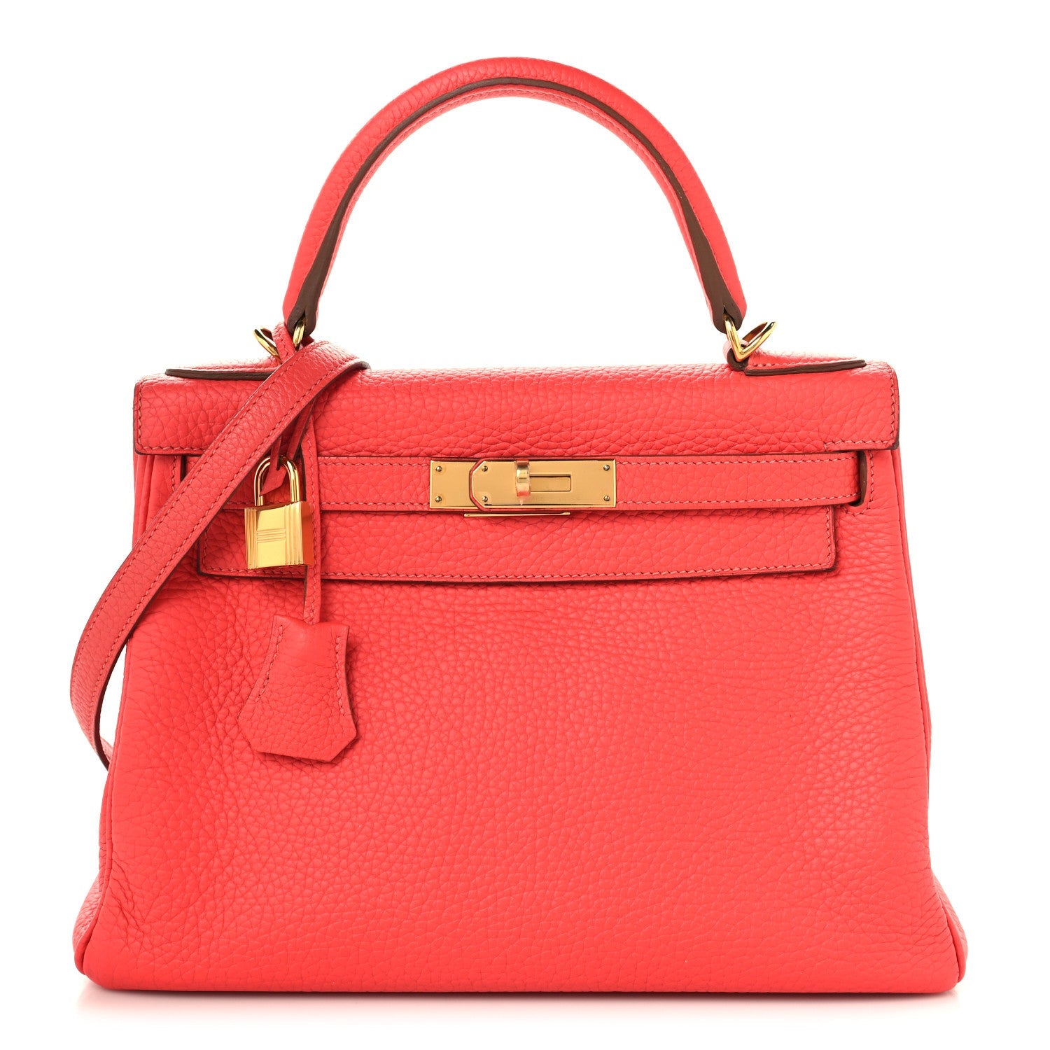 エルメス ケリー 28 内縫い Rouge Pivoine トゴ ゴールド金具 HERMES KELLY 28 RETOURNE ROUGE PIVOINE TOGO GOLD HARDWARE