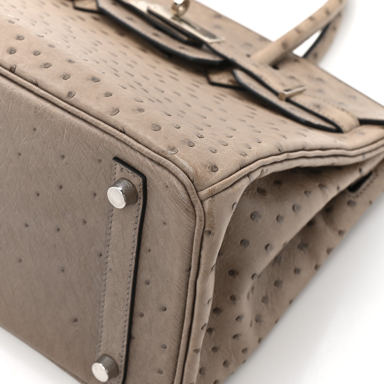 HERMES BIRKIN 30 Mousse Ostrich Silver Hardware