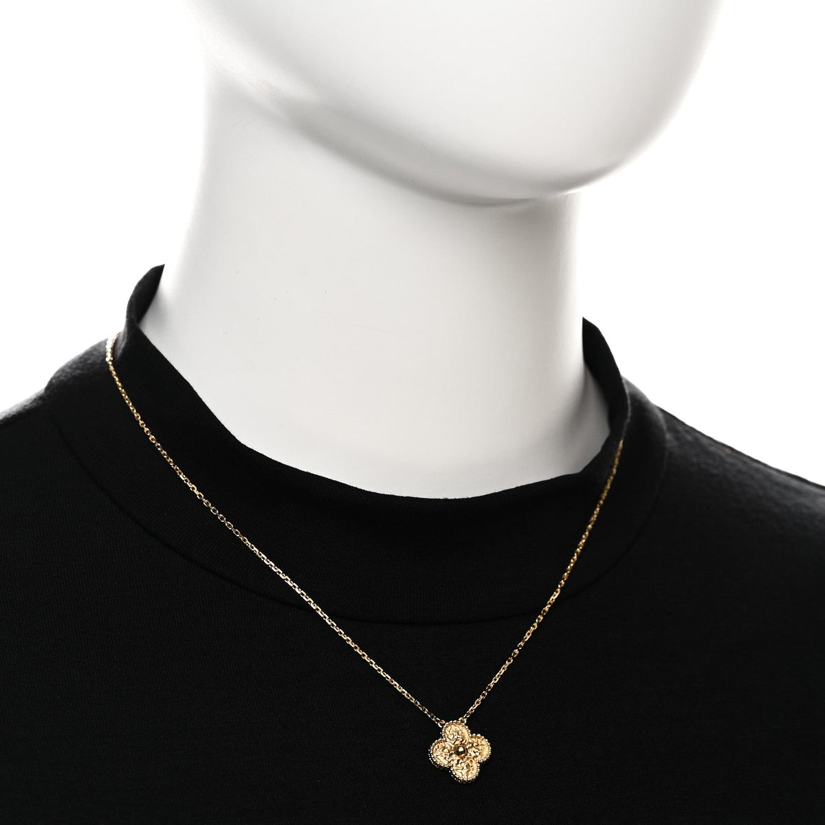 Van Cleef & Arpels Vintage Alhambra Pendant Necklace 18K Yellow Gold