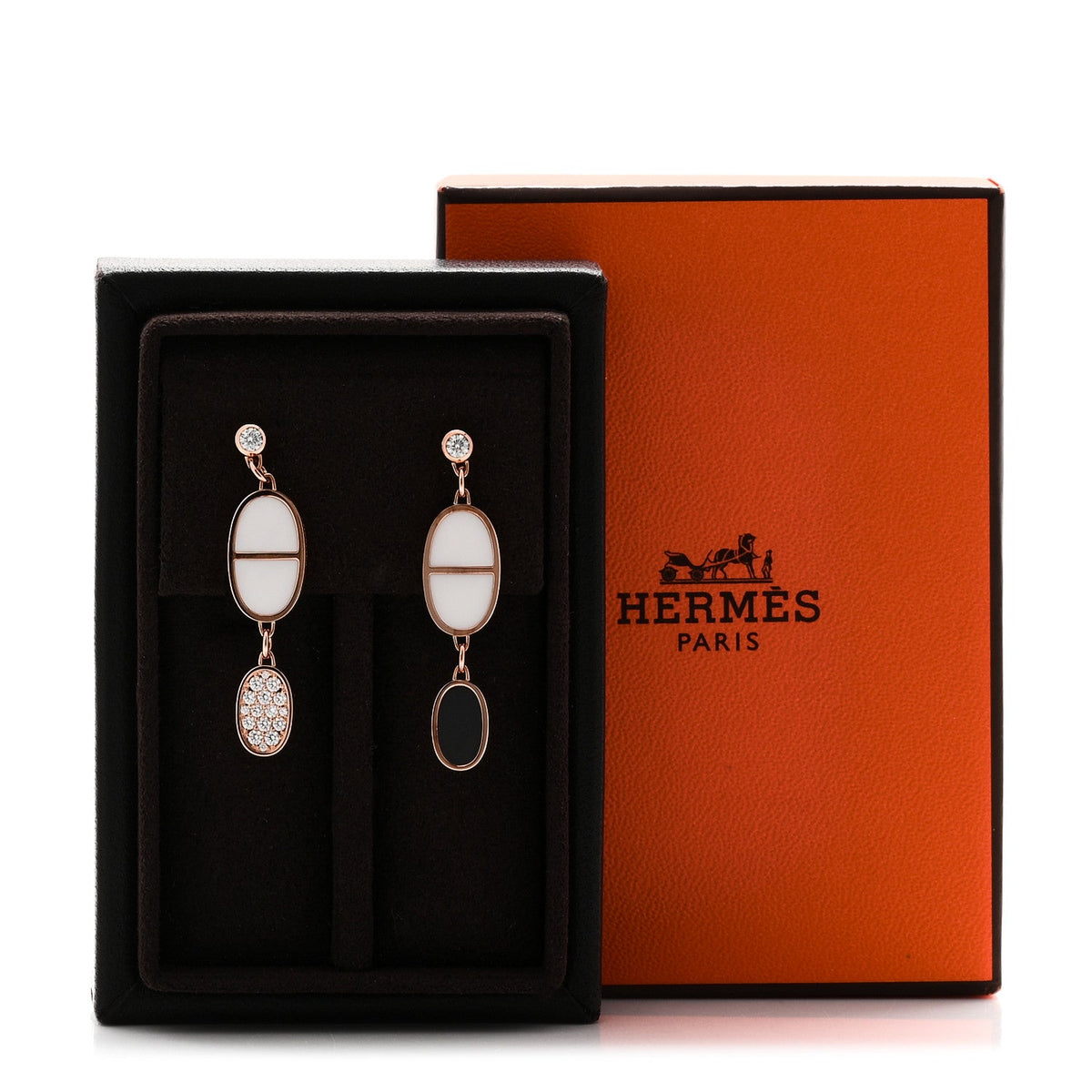 エルメス シェーヌダンクル ピアス 18K ローズゴールド ダイヤモンド HERMES CHAINE D'ANCRE EARRINGS 18K ROSE GOLD DIAMOND