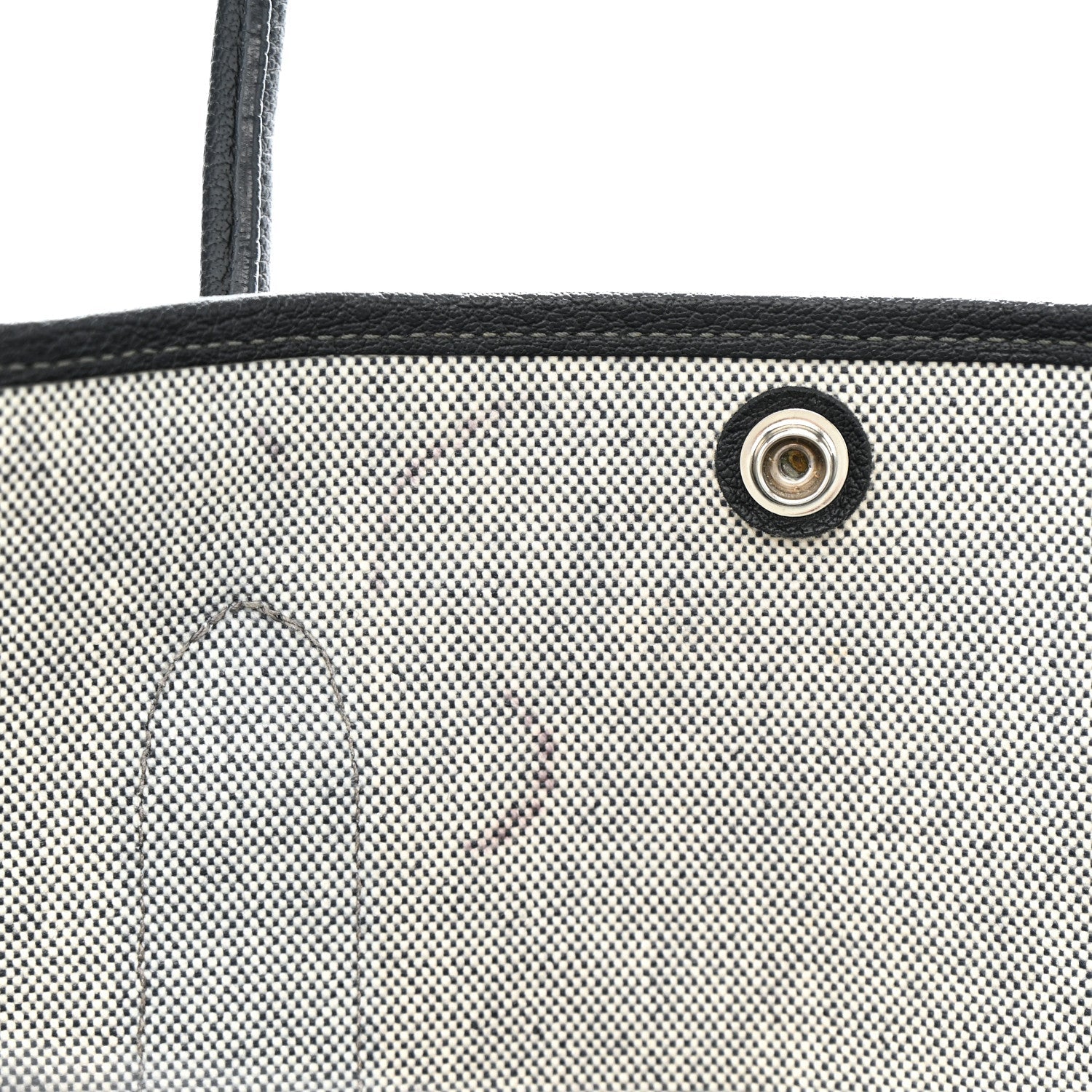 HERMES GARDEN PARTY 36 BLACK TOILE SILVER HARDWARE
