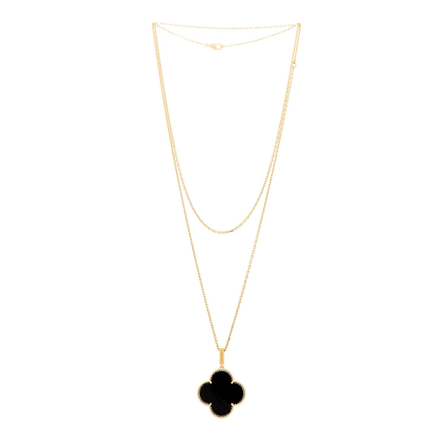 ヴァンクリーフ&アーペル マジックアルハンブラ ペンダントネックレス ブラックオニキス 18K イエローゴールド VAN CLEEF & ARPELS MAGIC ALHAMBRA PENDANT NECKLACE BLACK ONYX 18K YELLOW GOLD