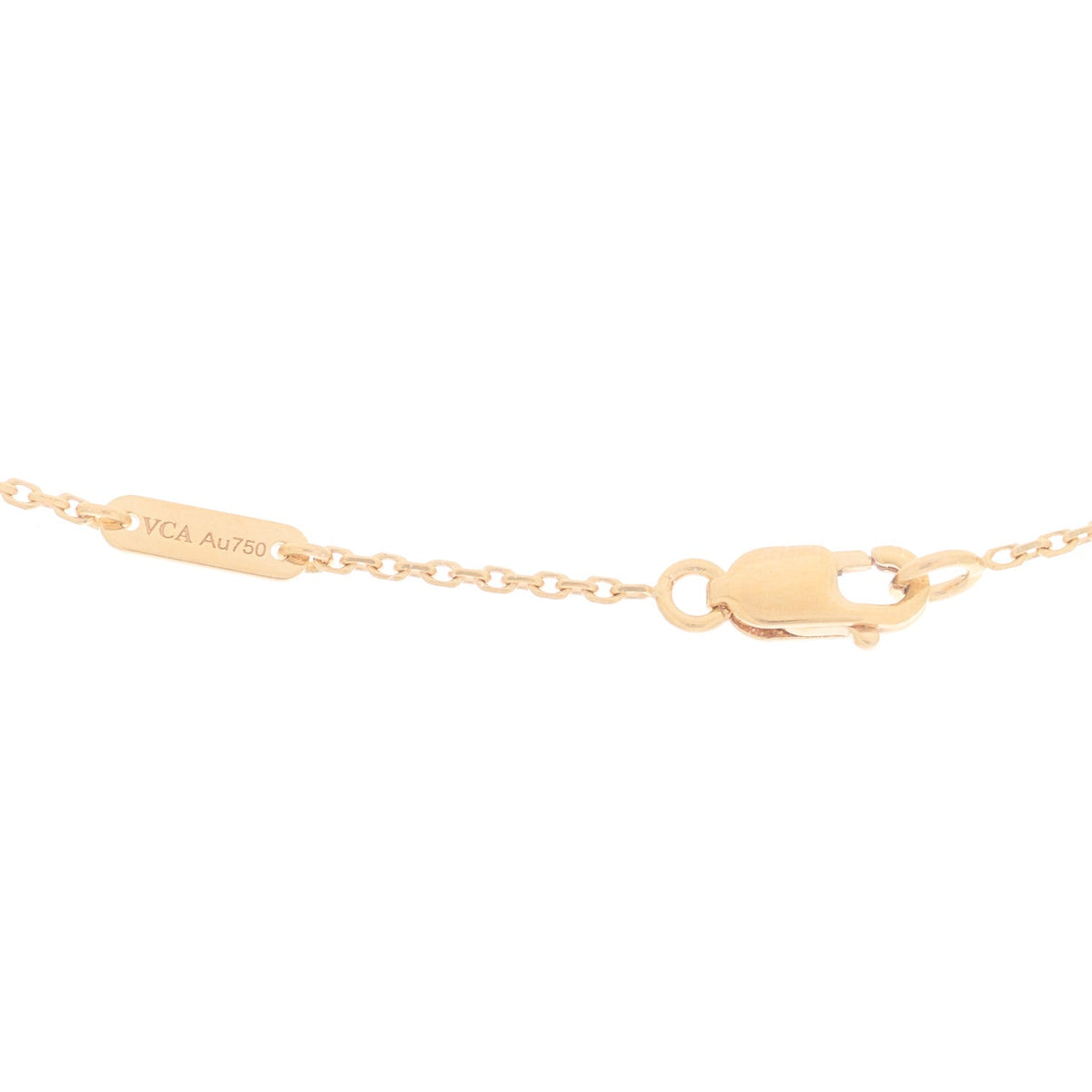 Van Cleef & Arpels Sweet Alhambra Pendant Necklace Carnelian 18K Rose Gold