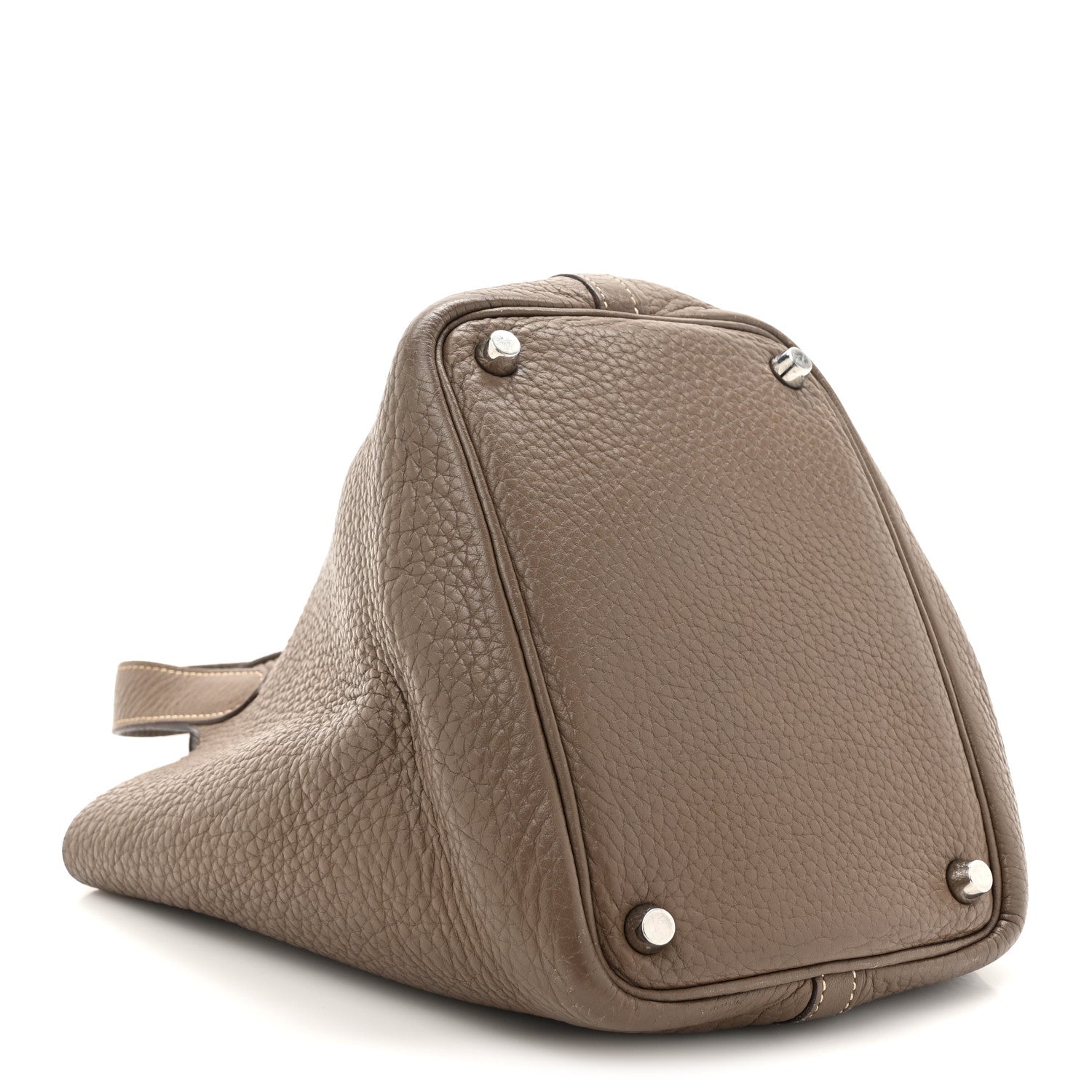 HERMES PICOTIN LOCK PM 18 ETOUPE TAURILLON CLEMENCE SILVER HARDWARE