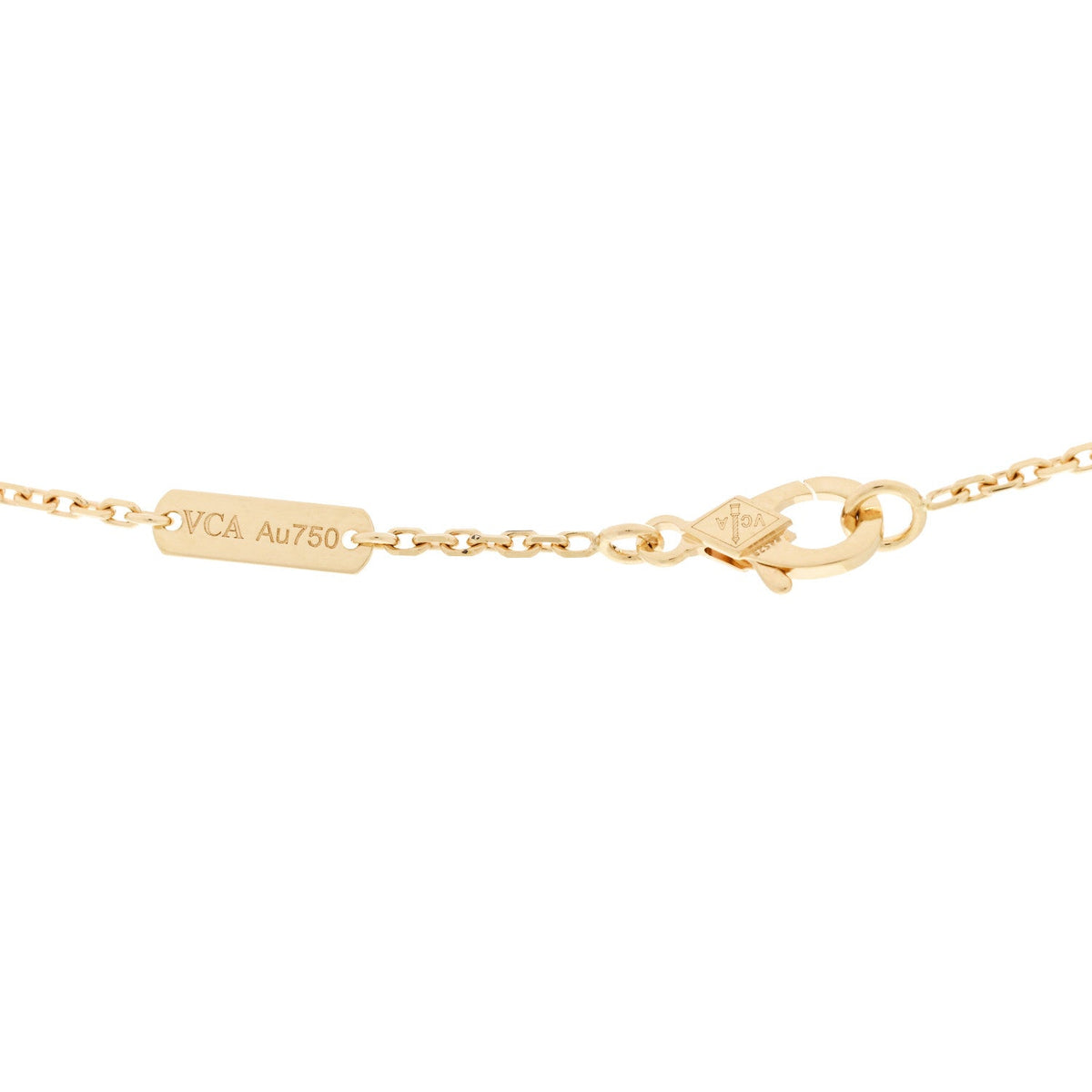 Van Cleef & Arpels Vintage Alhambra Pendant Necklace Mother of Pearl 18K Yellow Gold