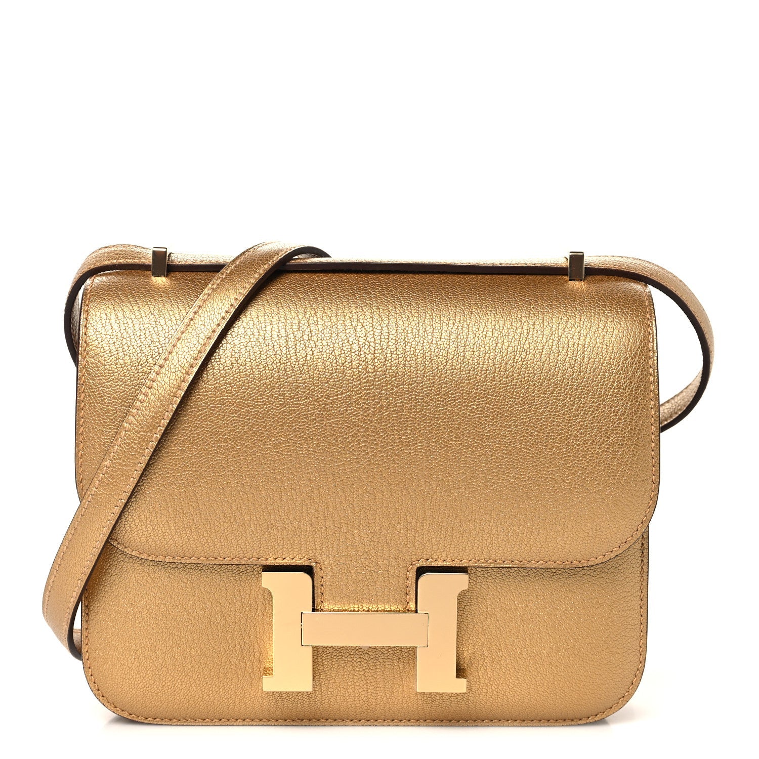 エルメス ミロワール ミニコンスタンス 18 Doré シェーブル パーマブラス金具 シャンパンゴールド金具 HERMES MINI CONSTANCE 18 DORÉ CHEVRE