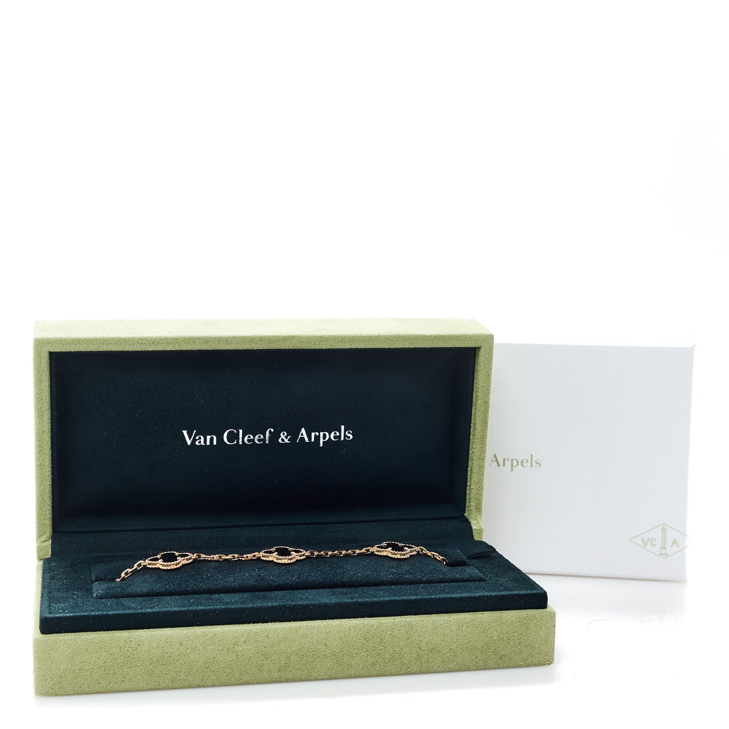 ヴァンクリーフ&アーペル ヴィンテージアルハンブラ 5モチーフ ブレスレット ブラックオニキス 18K イエローゴールド VAN CLEEF & ARPELS VINTAGE ALHAMBRA 5 MOTIFS BRACELET BLACK ONYX 18K YELLOW GOLD