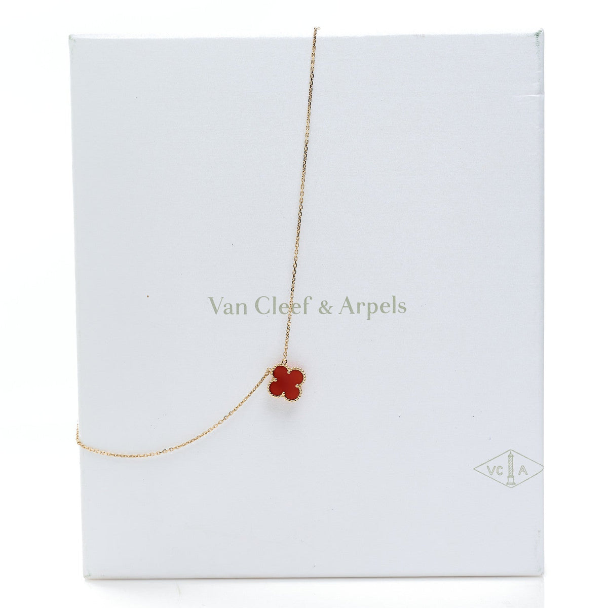ヴァンクリーフ&アーペル ヴィンテージアルハンブラ ペンダントネックレス カーネリアン 18K イエローゴールド VAN CLEEF & ARPELS VINTAGE ALHAMBRA PENDANT NECKLACE CARNELIAN 18K YELLOW GOLD