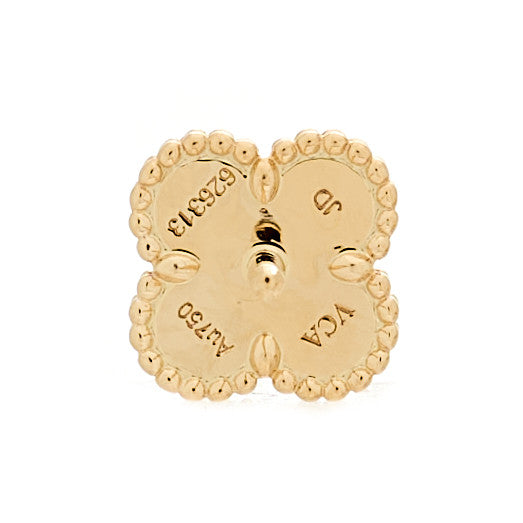 VAN CLEEF & ARPELS SWEET ALHAMBRA EARRINGS BLACK ONYX 18K YELLOW GOLD