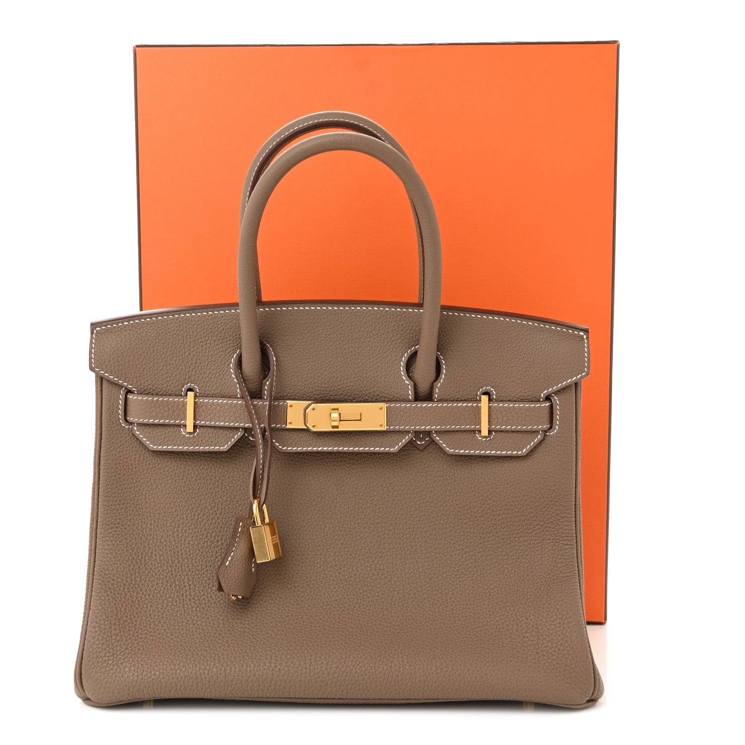 HERMES BIRKIN 30 ETOUPE TOGO GOLD HARDWARE