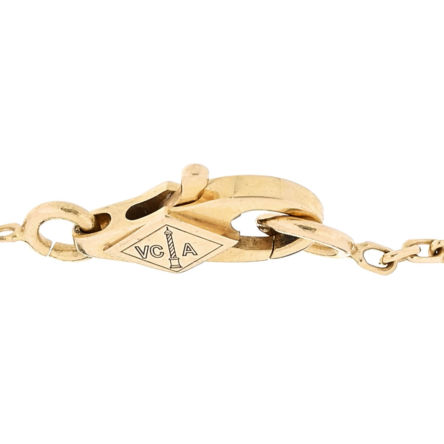 Van Cleef & Arpels 18K Yellow Gold Mother of Pearl Sweet Alhambra Bracelet