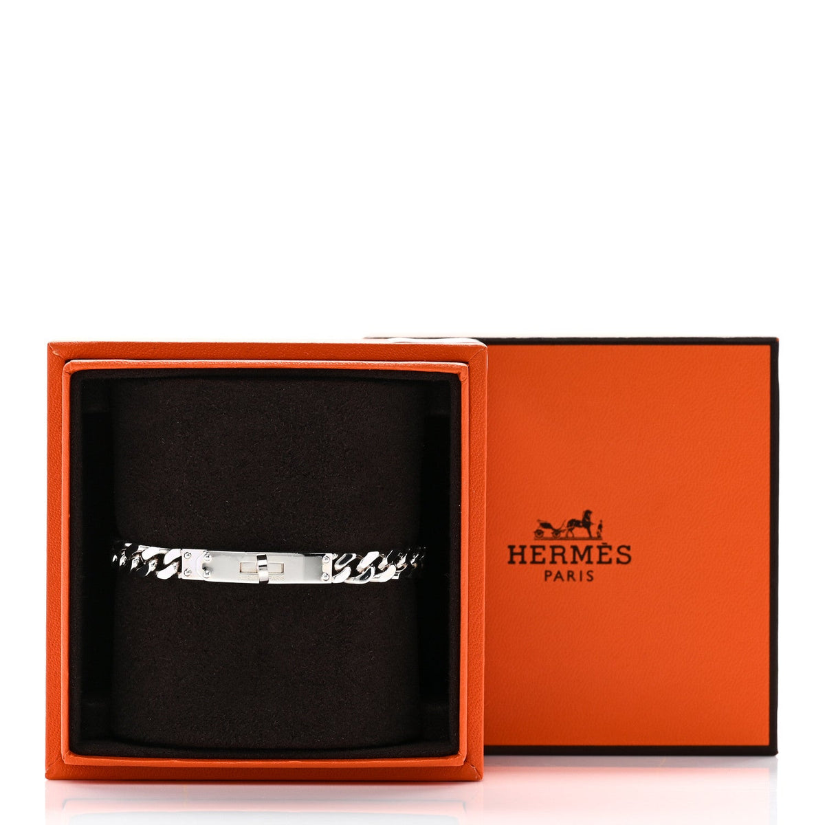エルメス ケリー ブレスレット スターリングシルバー TPM Gourmette Bracelet HERMES KELLY BRACELET STERLING SILVER TPM GOURMETTE BRACELET