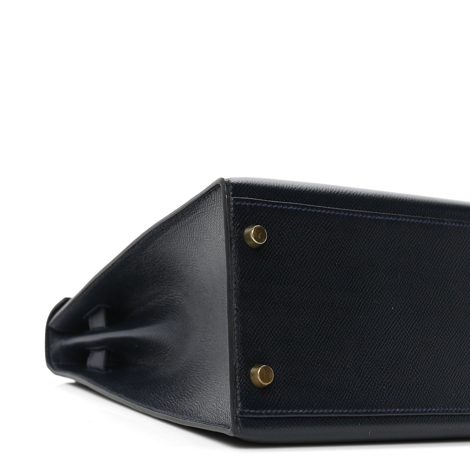 HERMES KELLY 32 SELLIER BLEU MARINE COURCHEVEL GOLD HARDWARE