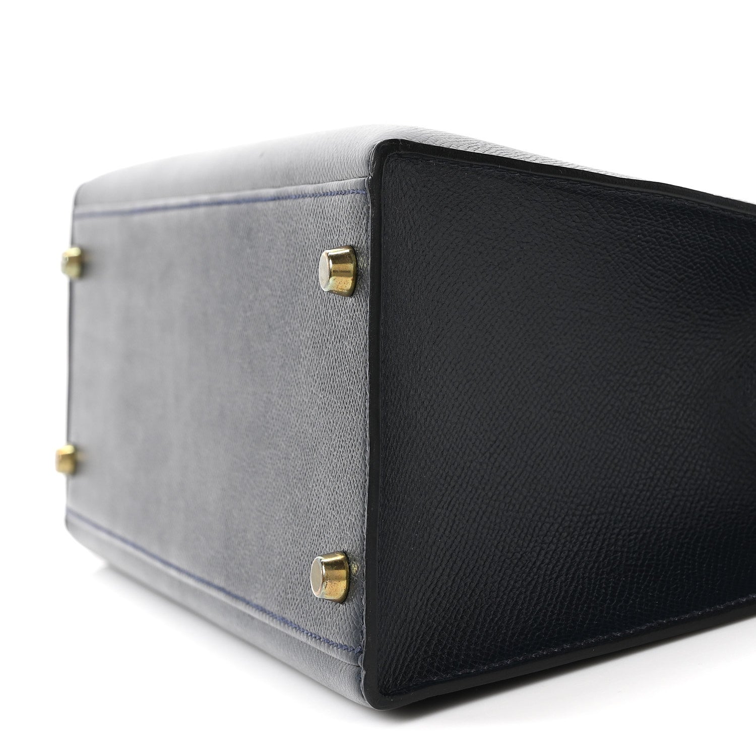 HERMES KELLY 32 SELLIER BLEU MARINE COURCHEVEL GOLD HARDWARE