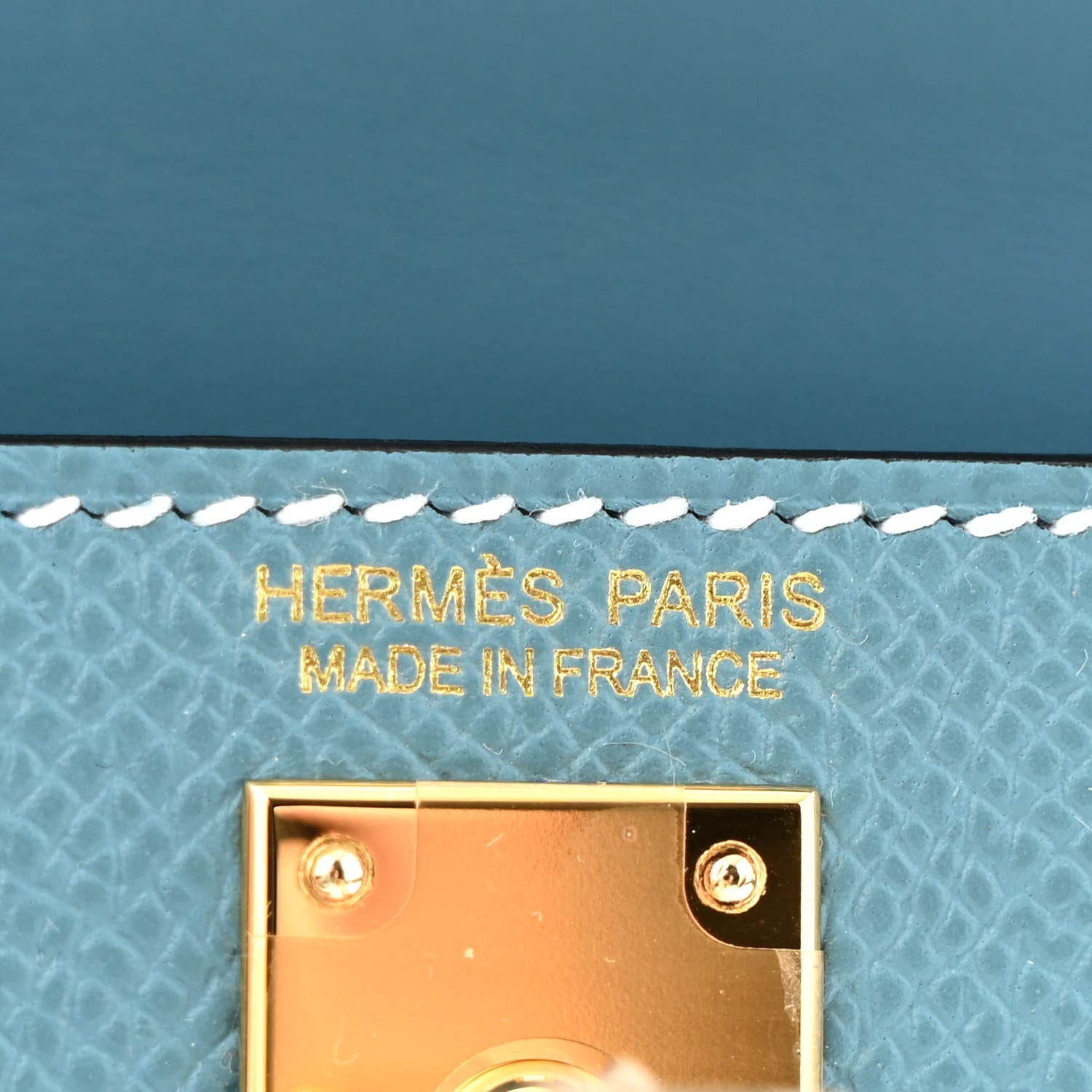 エルメス ミニケリー 20 外縫い New Blue Jean エプソン ゴールド金具 HERMES MINI KELLY 20 SELLIER NEW BLUE JEAN EPSOM GOLD HARDWARE