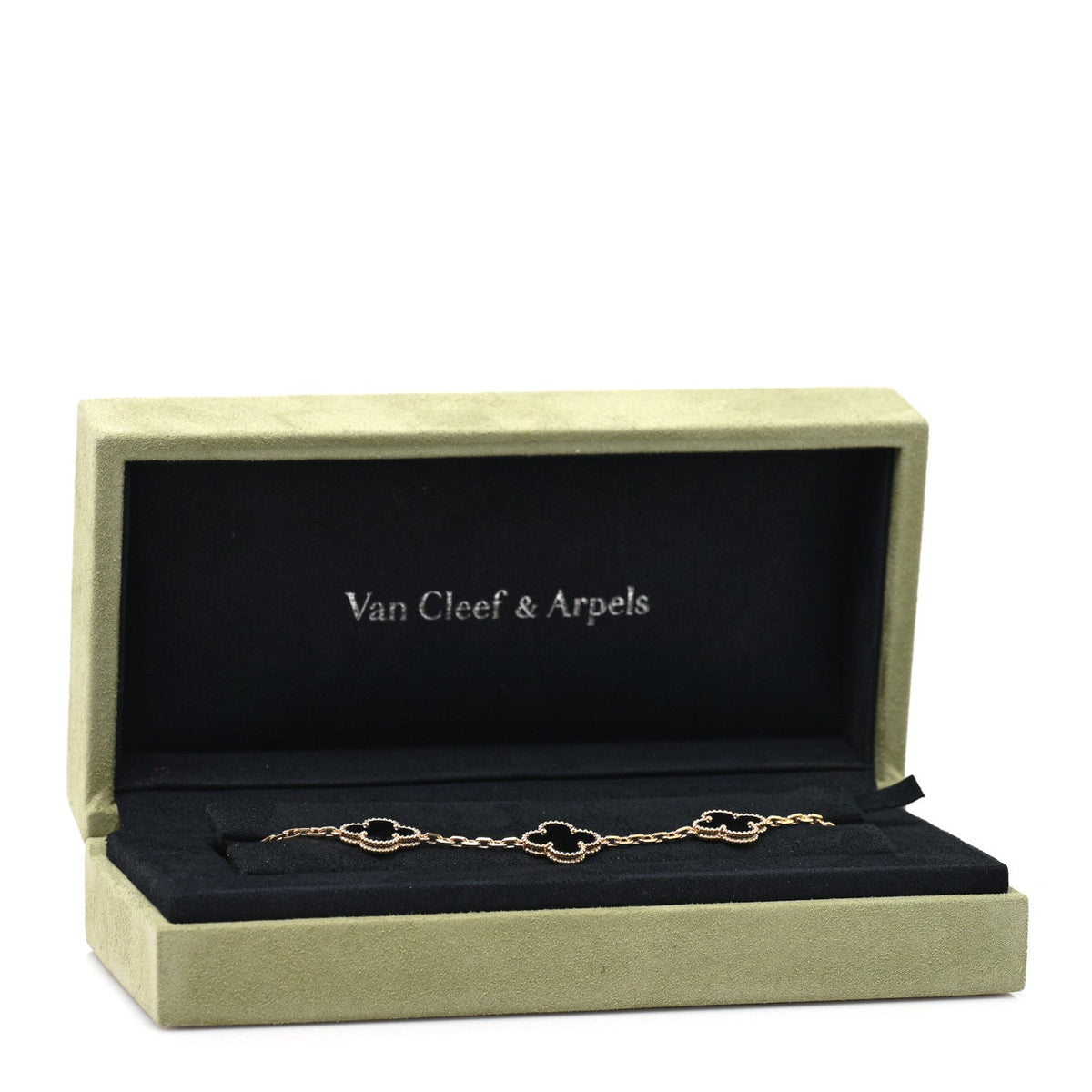 ヴァンクリーフ&アーペル ヴィンテージアルハンブラ 5モチーフ ブレスレット ブラックオニキス 18K イエローゴールド VAN CLEEF & ARPELS VINTAGE ALHAMBRA 5 MOTIFS BRACELET BLACK ONYX 18K YELLOW GOLD