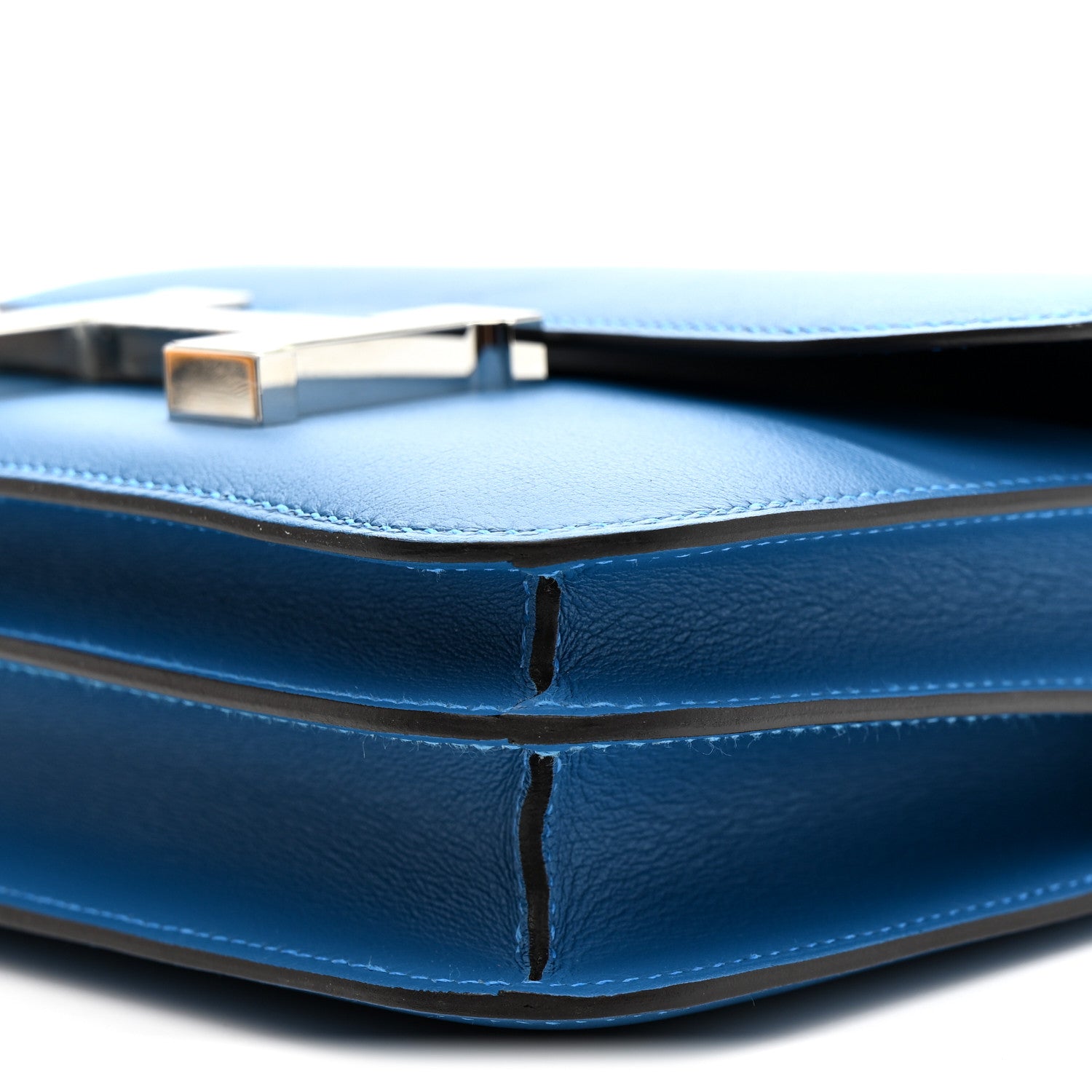 HERMES CONSTANCE 18 MYKONOS BLEU ENCRE EVERCOLOR SILVER HARDWARE