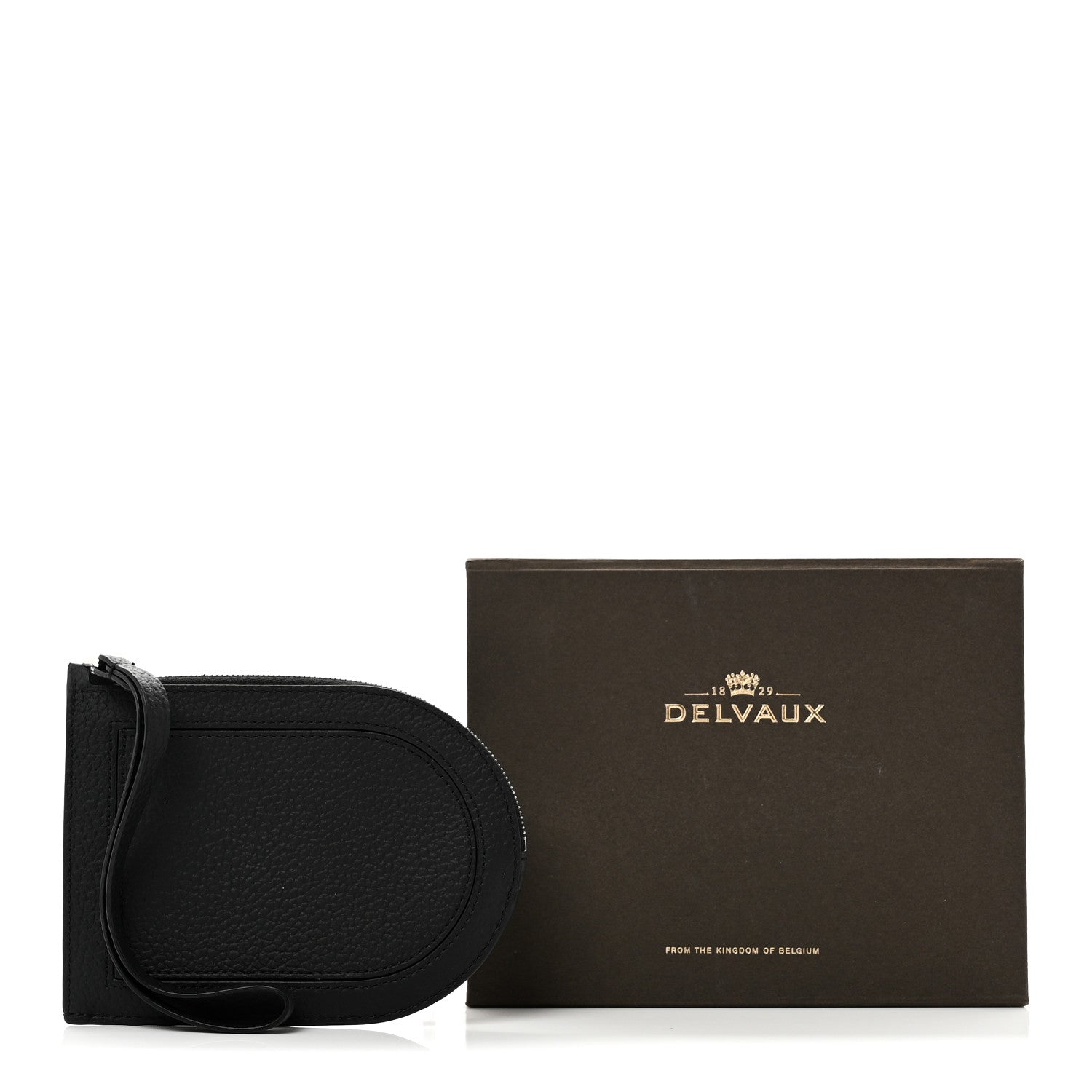 DELVAUX PIN D MULTIFUNCTIONS BLACK TAURILLON SOFT SILVER HARDWARE