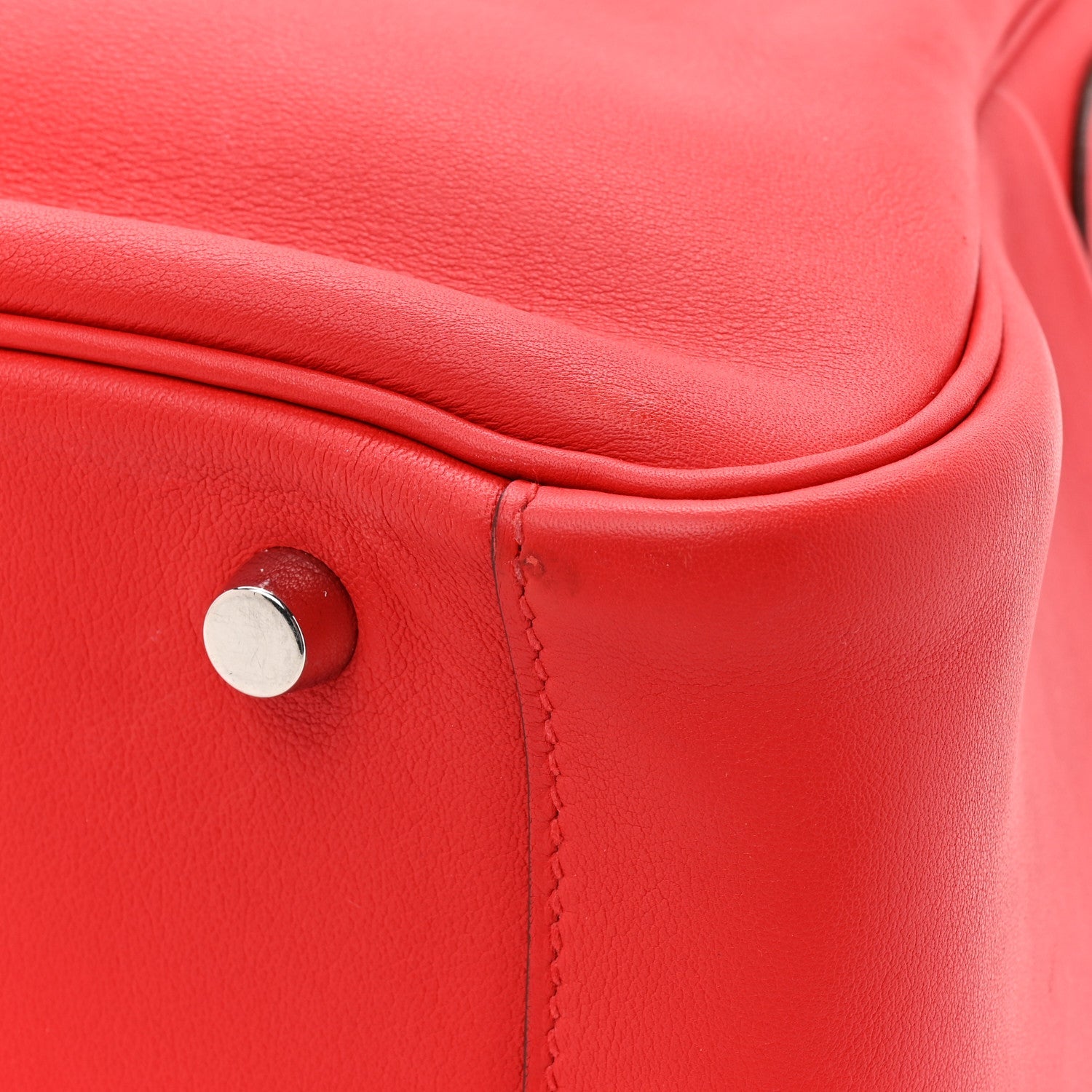 HERMES LINDY 30 VERSO ROUGE DE COEUR ROUGE PIMENT SWIFT SILVER HARDWARE